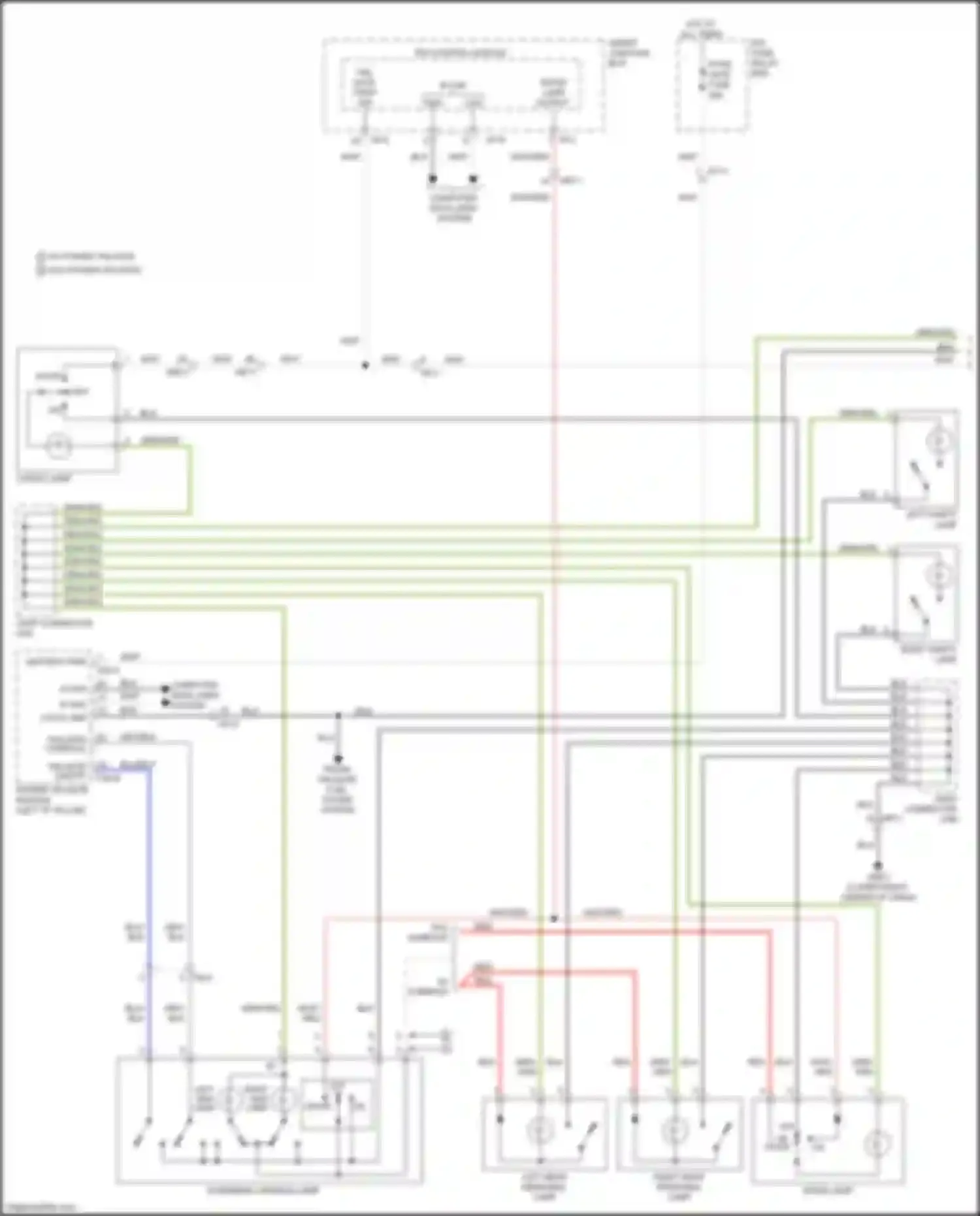 Sorento Prime Kia III (2014-2017): Courtesy lamps circuit (1 of 2)