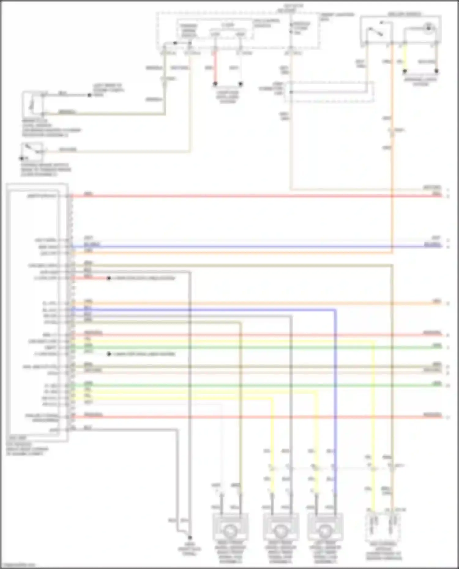 Wiring diagram brake fluid level sensor for Kia Sorento Prime III (2014-2017) (1 of 3)