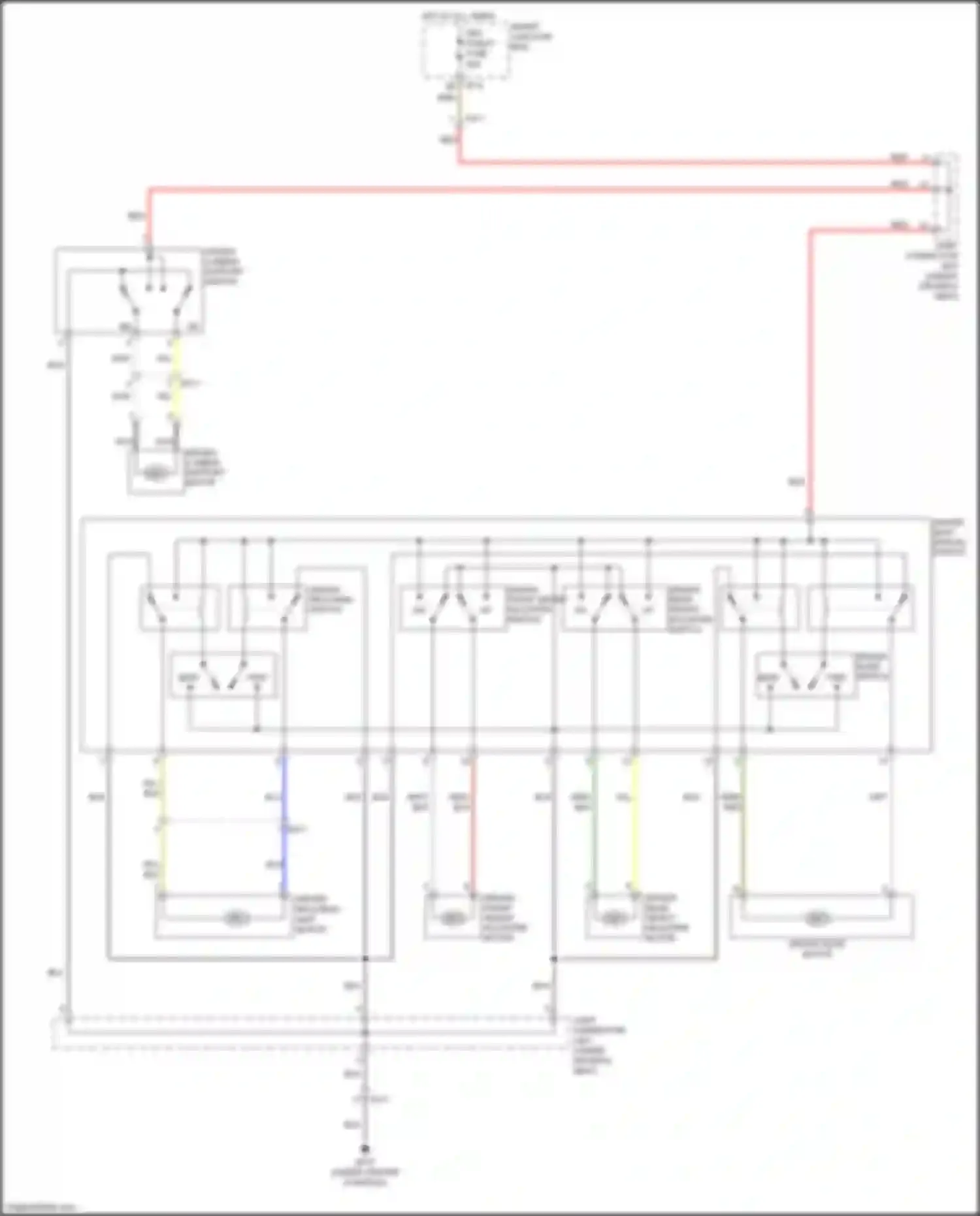 Wiring diagram driver slide switch for Kia Sorento Prime III (2014-2017) (1 of 1)