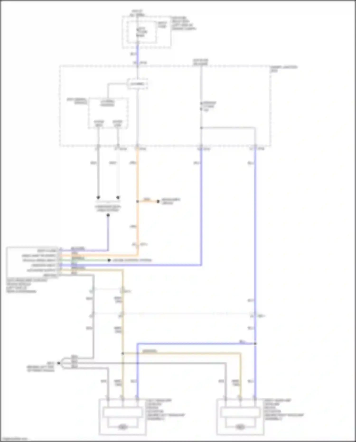 Wiring diagram left headlamp leveling device actuator for Kia Sorento Prime III (2014-2017) (1 of 3)