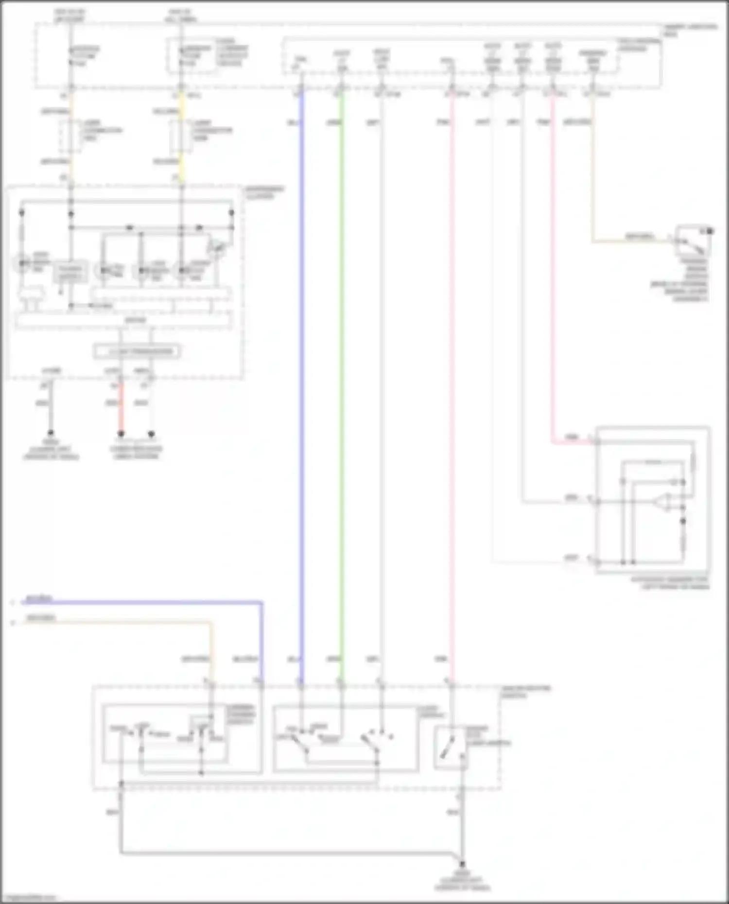 Wiring diagram low low pass high high pass for Kia Sorento Prime III (2014-2017) (1 of 1)