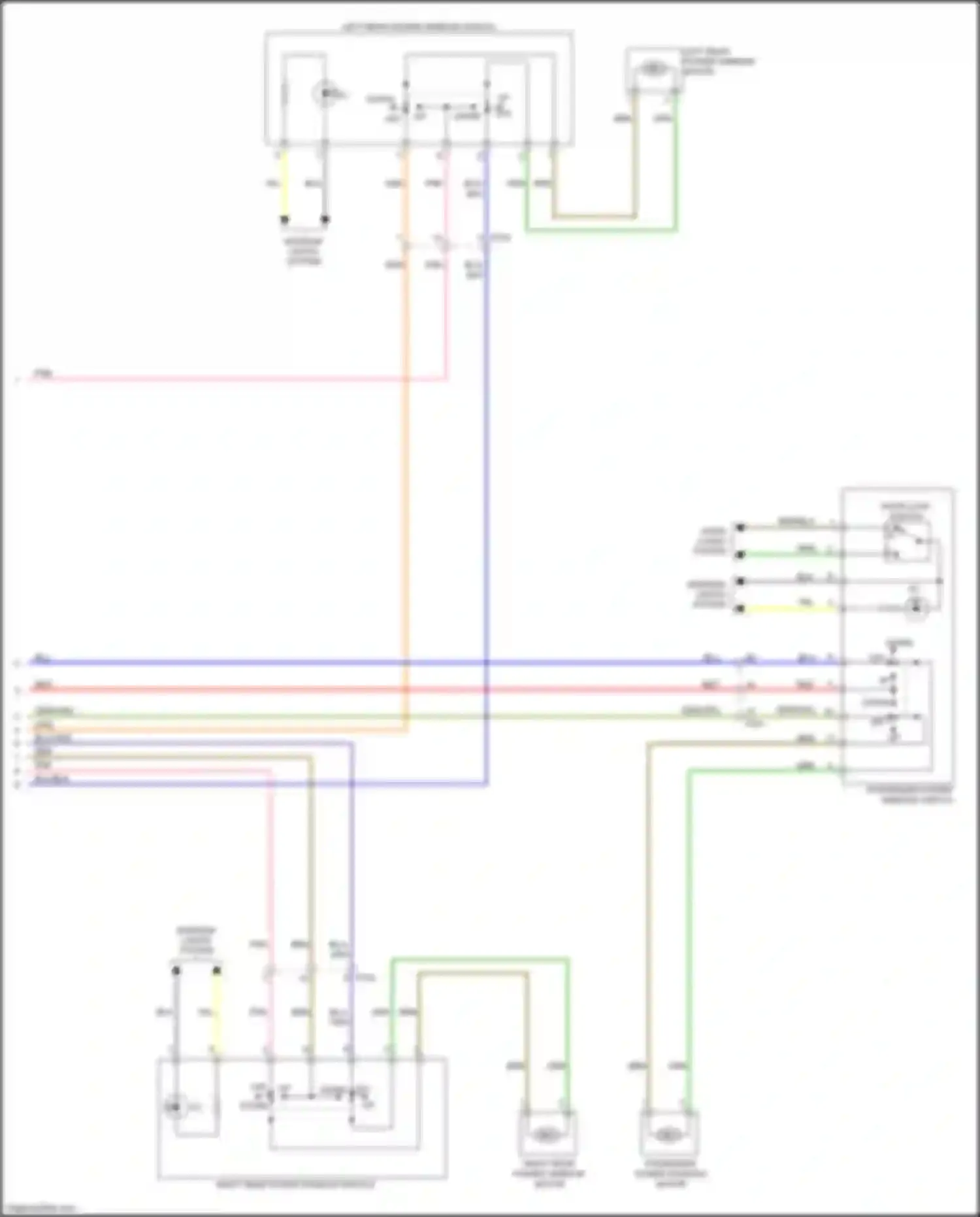 Wiring diagram passenger power window switch for Kia Sorento Prime III (2014-2017) (10 of 11)