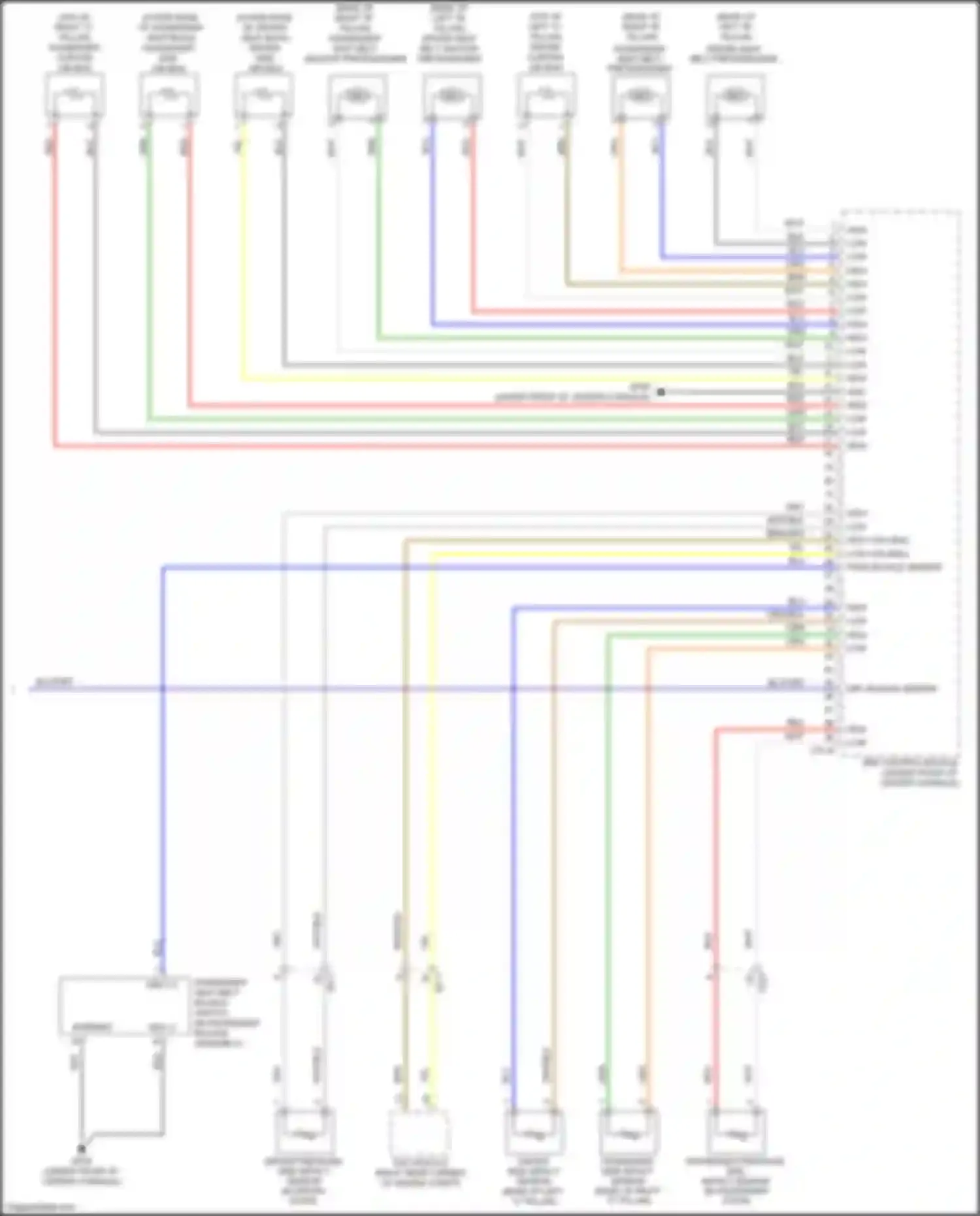 Wiring diagram passenger side impact sensor for Kia Sorento Prime III (2014-2017) (1 of 1)