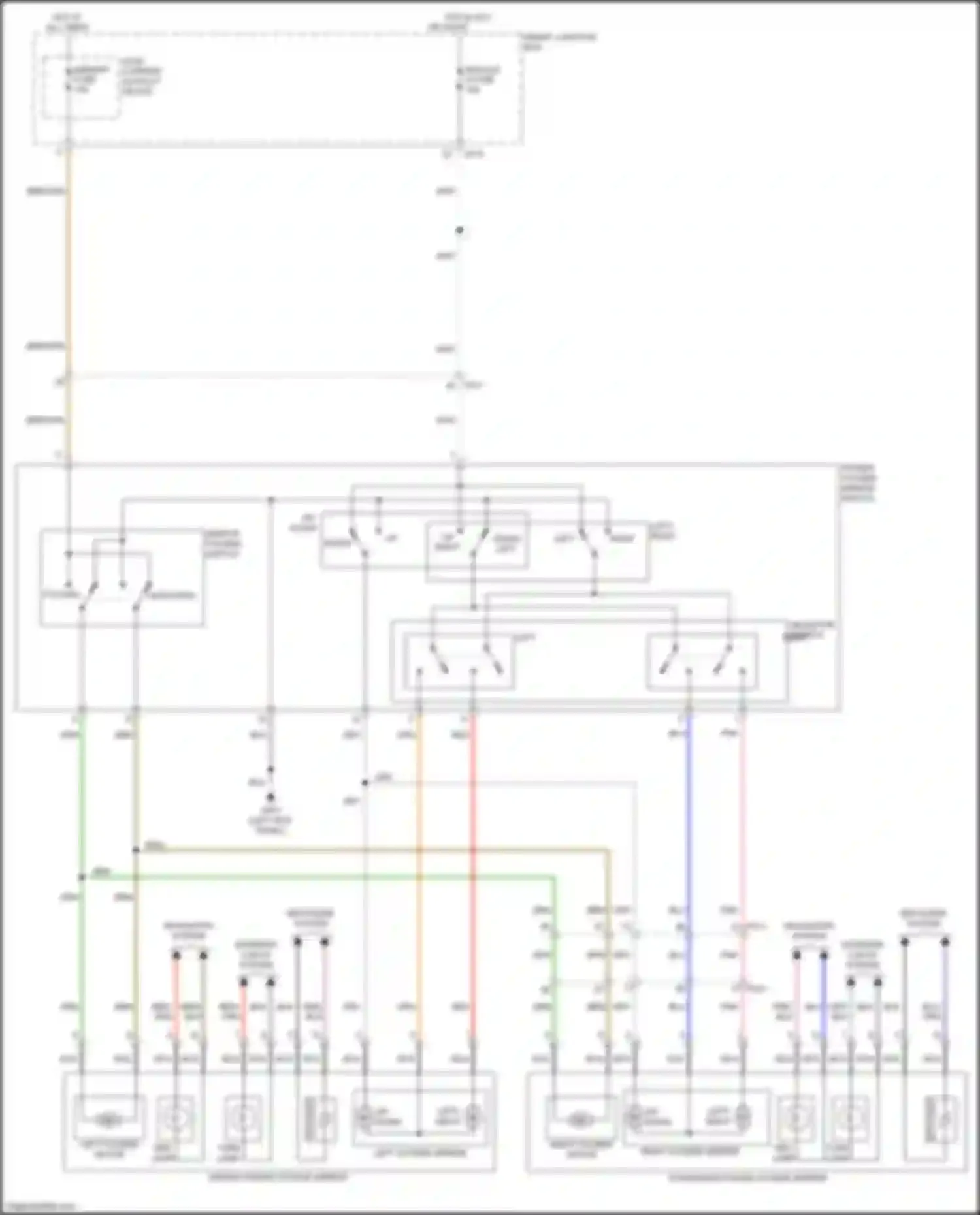 Wiring diagram power outside mirror switch for Kia Sorento Prime III (2014-2017) (4 of 4)