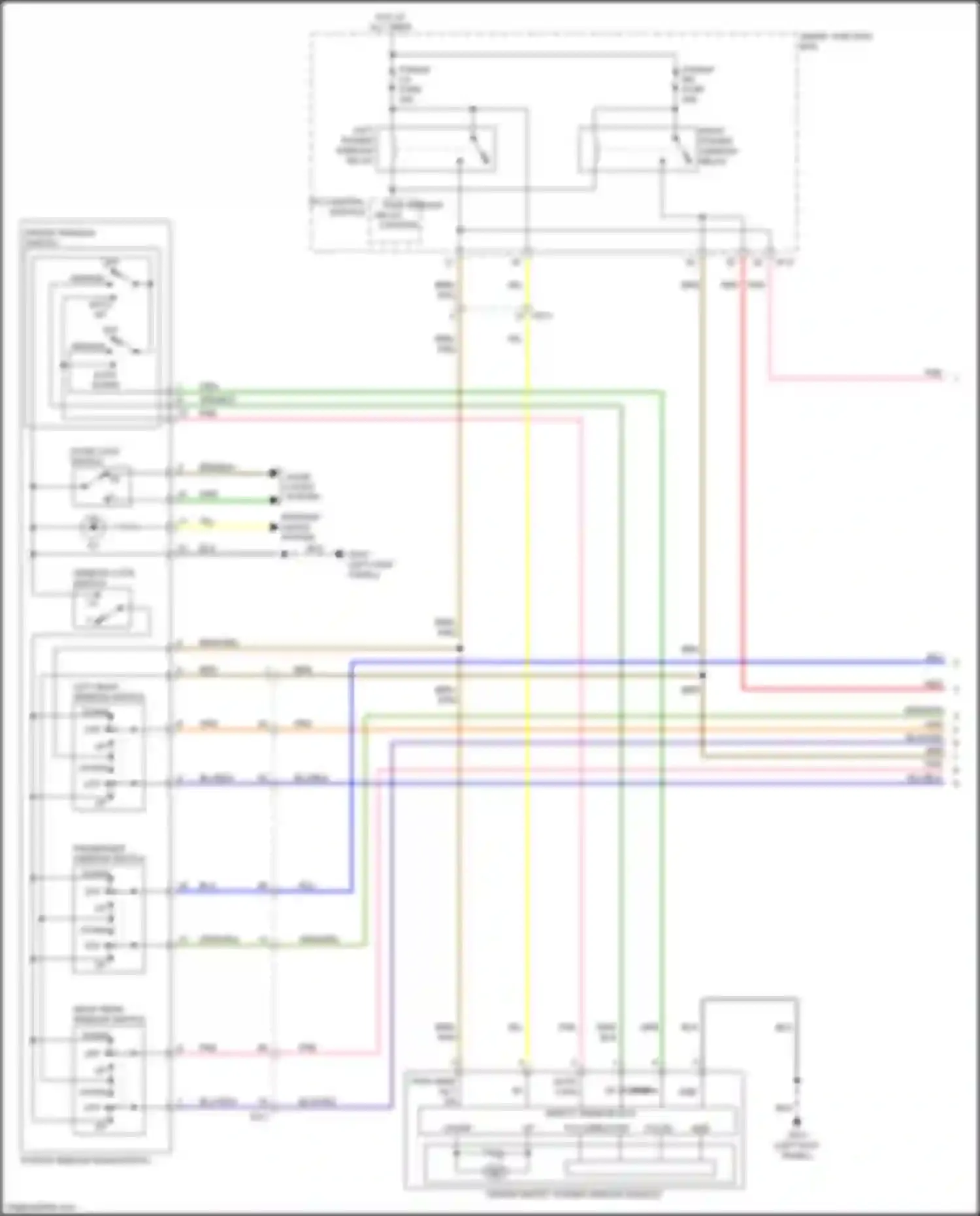 Wiring diagram pwr window relay control for Kia Sorento Prime III (2014-2017) (1 of 1)
