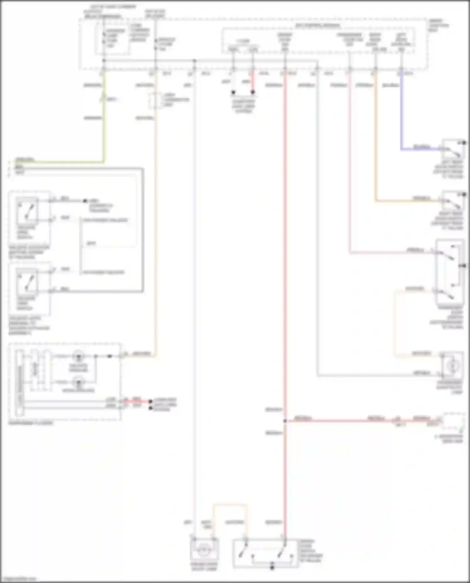 Wiring diagram tailgate actuator for Kia Sorento Prime III (2014-2017) (1 of 3)