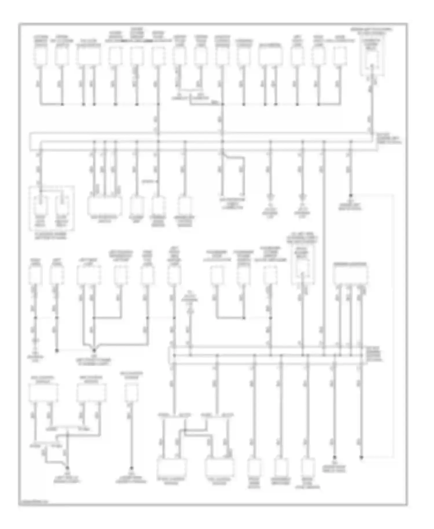 Sorento Kia I facelift (2006-2011): Ground distribution circuit (1 of 2)