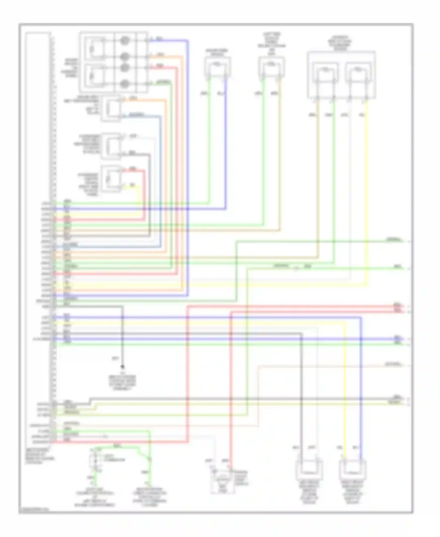 Sorento Kia I facelift (2006-2011): Supplemental restraints circuit (1 of 2)
