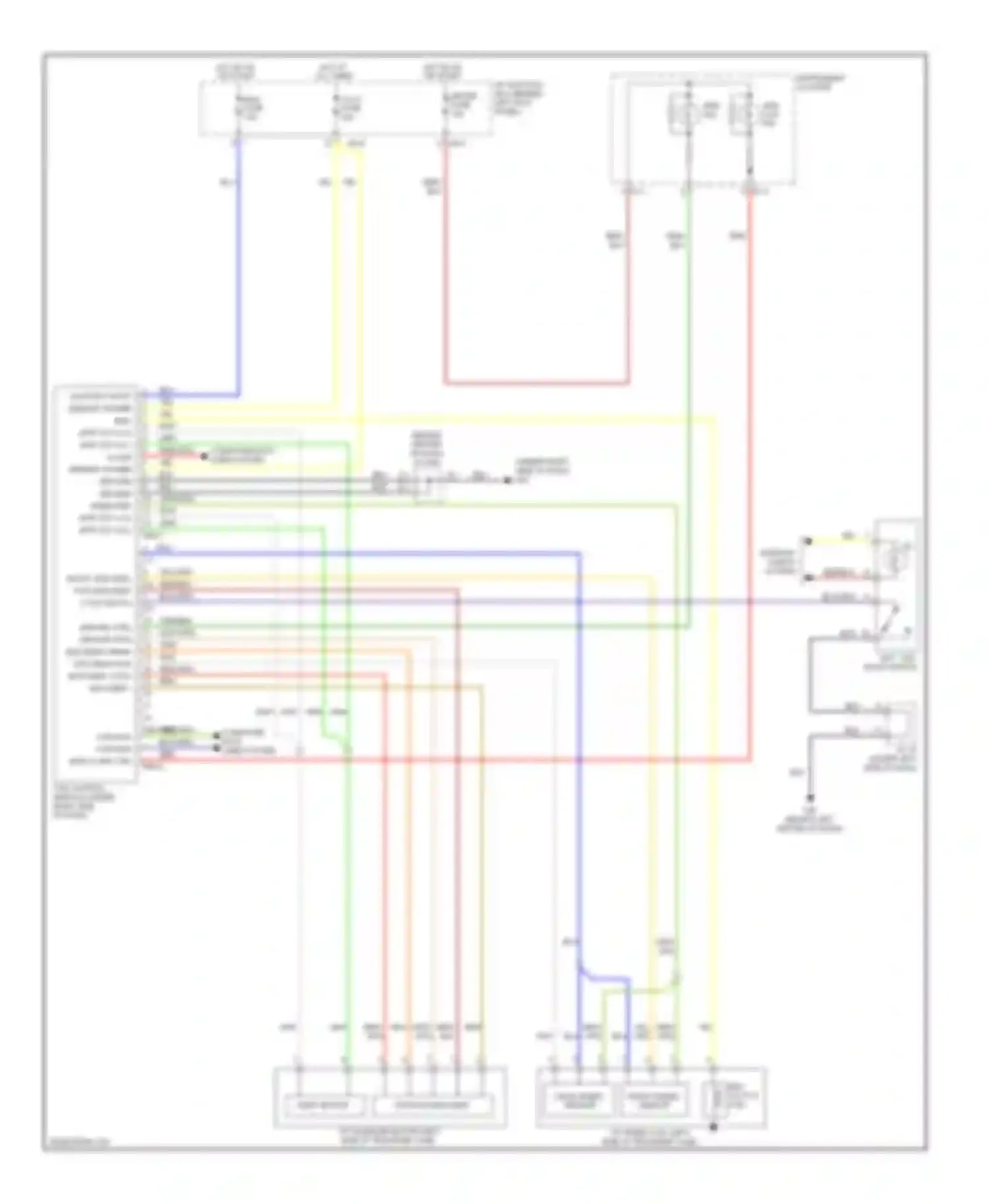 Wiring diagram front speed sensor for Kia Sorento I facelift (2006-2011) (2 of 2)