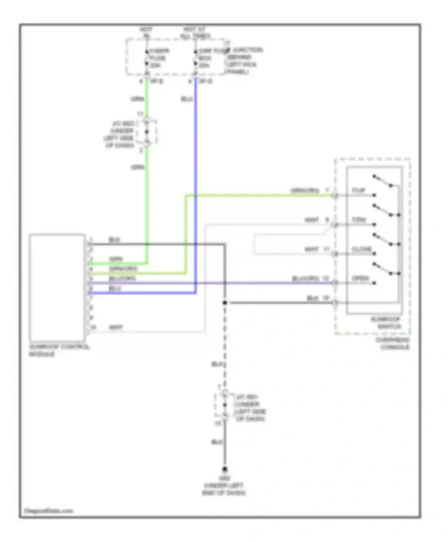 Wiring diagram f/wpr fuse for Kia Sorento I facelift (2006-2011) (5 of 5)