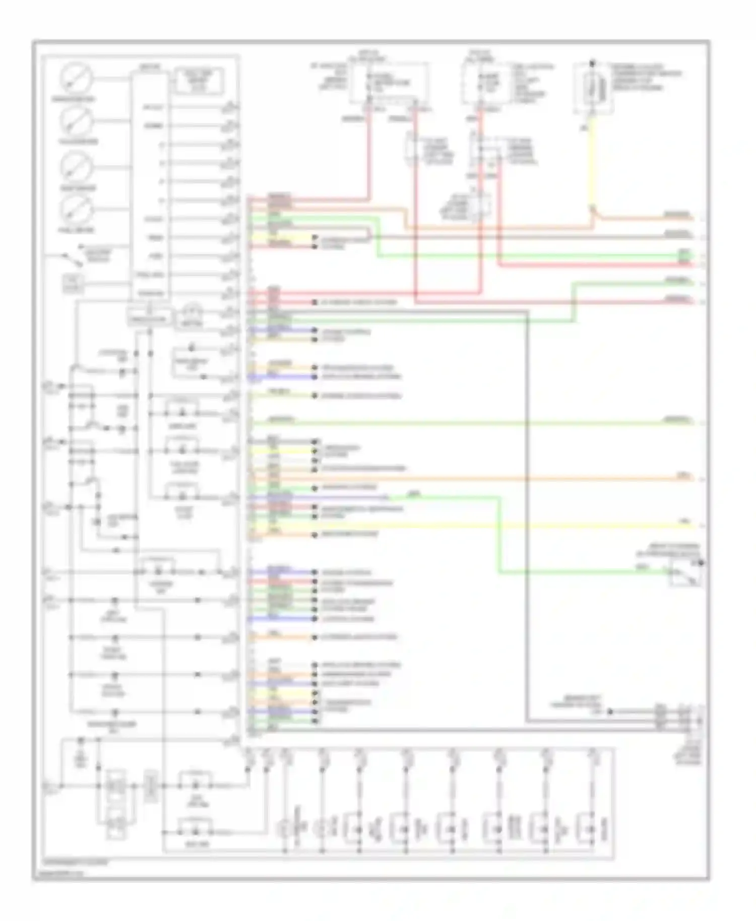 Wiring diagram odo/trip switch for Kia Sorento I facelift (2006-2011) (1 of 1)