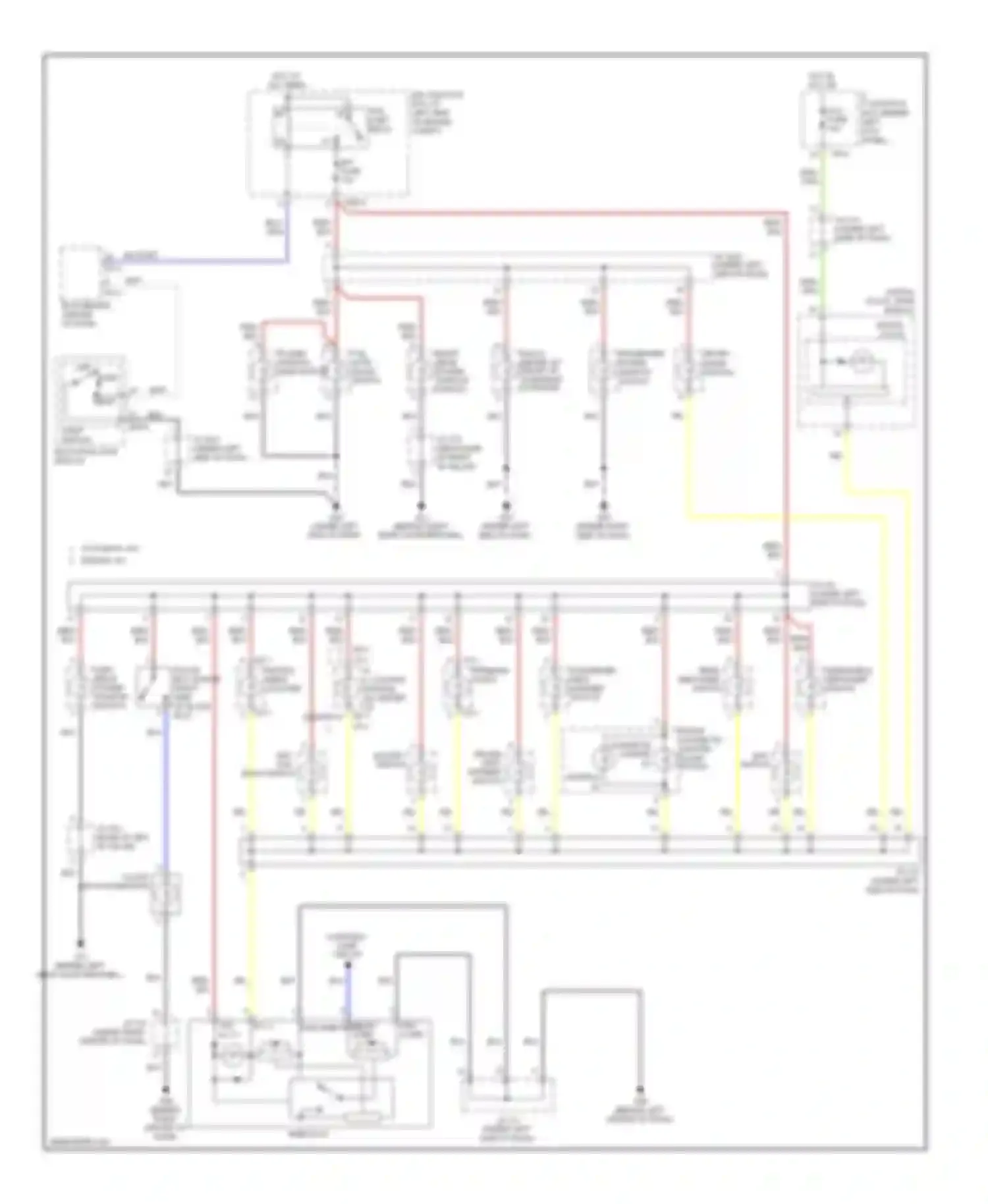 Wiring diagram power window main switch for Kia Sorento I facelift (2006-2011) (2 of 5)