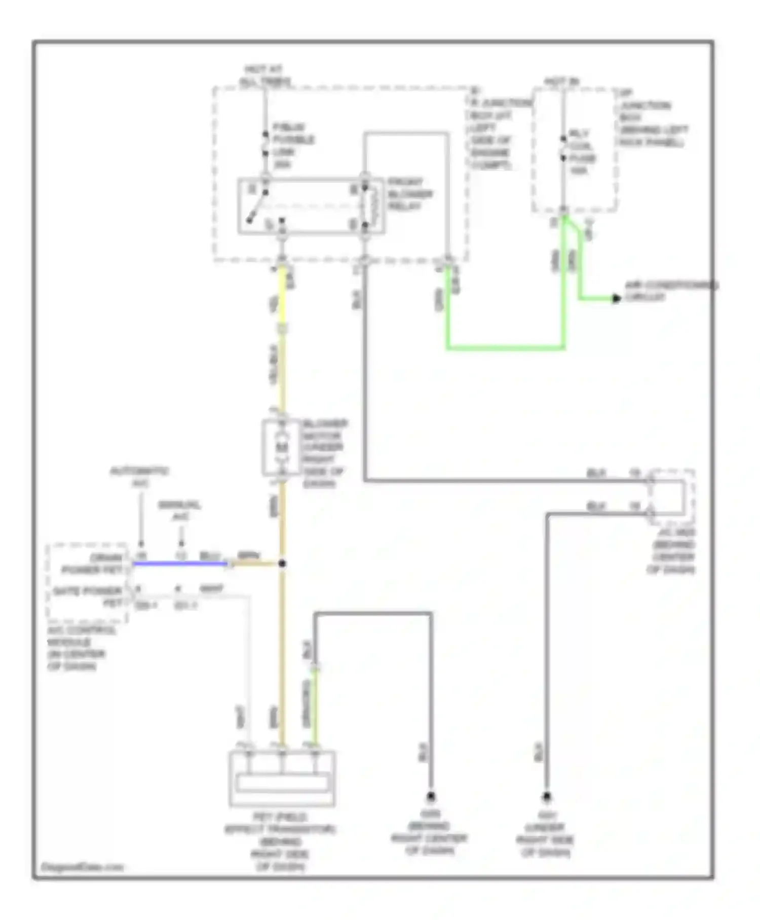 Wiring diagram rly coil fuse for Kia Sorento I facelift (2006-2011) (2 of 5)