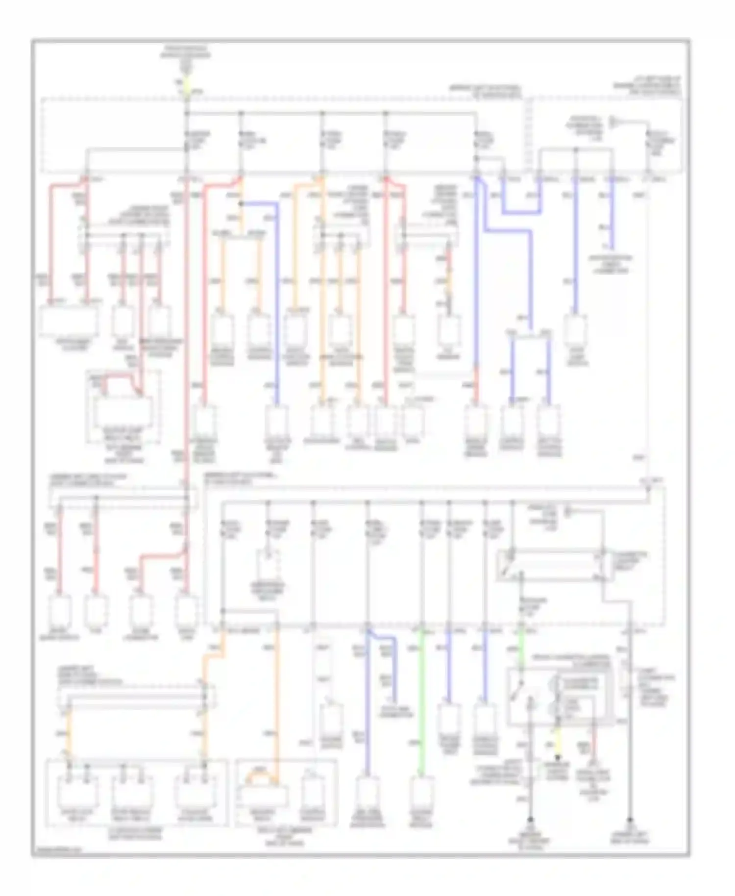 Wiring diagram seat/d fuse for Kia Sorento I facelift (2006-2011) (1 of 2)