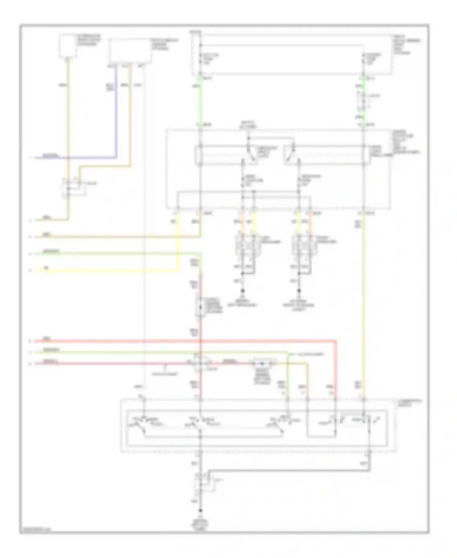 Sorento Kia I (2002-2006): Headlights circuit, with drl (2 of 2)
