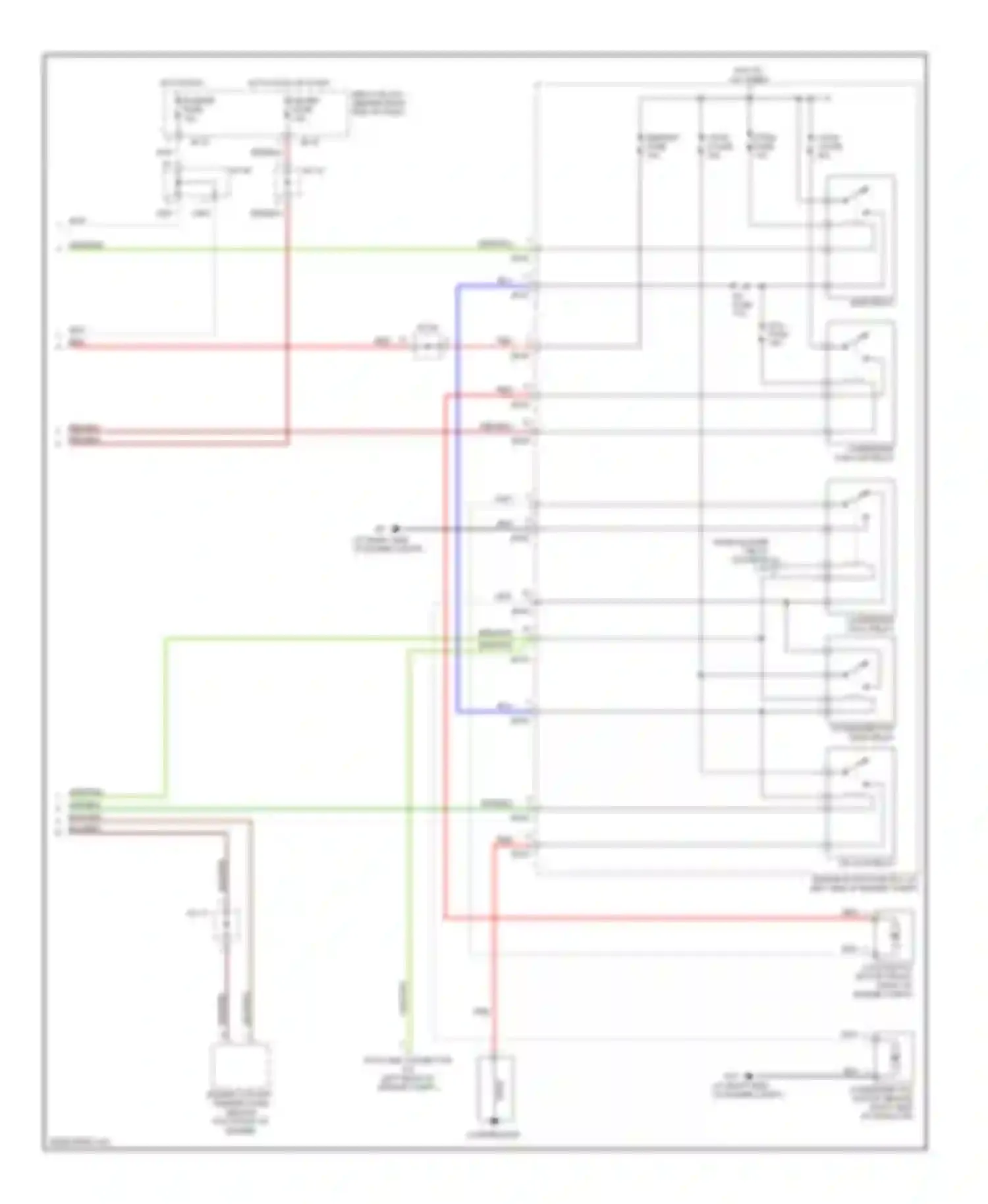 Wiring diagram condenser fan 2 relay for Kia Sorento I (2002-2006) (1 of 6)