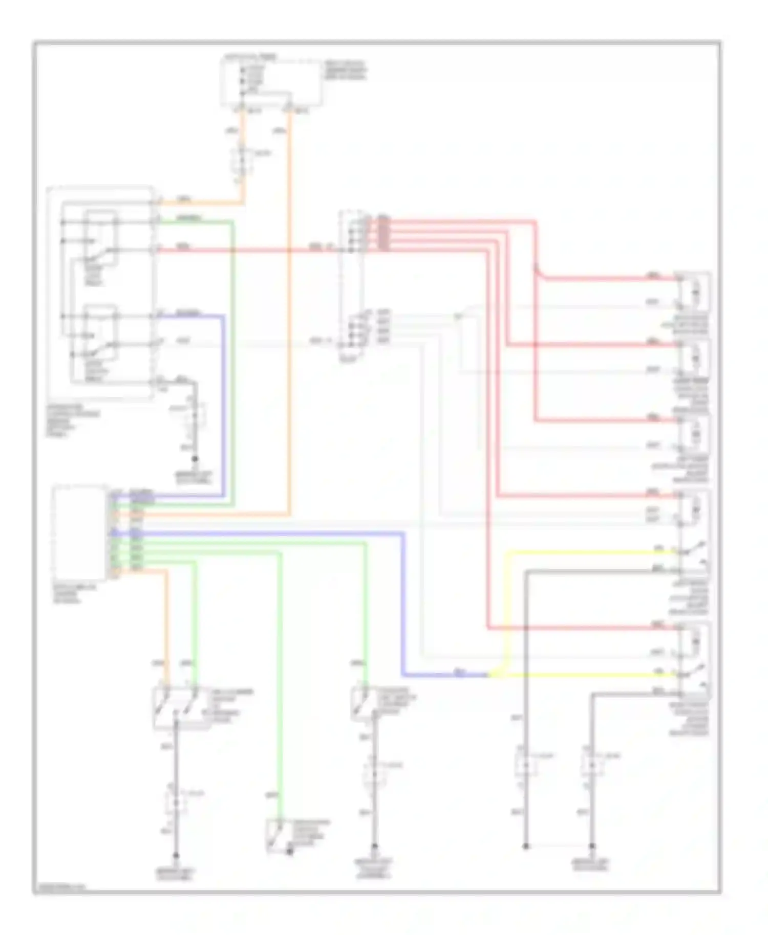 Wiring diagram left front door lock motor (in left for Kia Sorento I (2002-2006)
