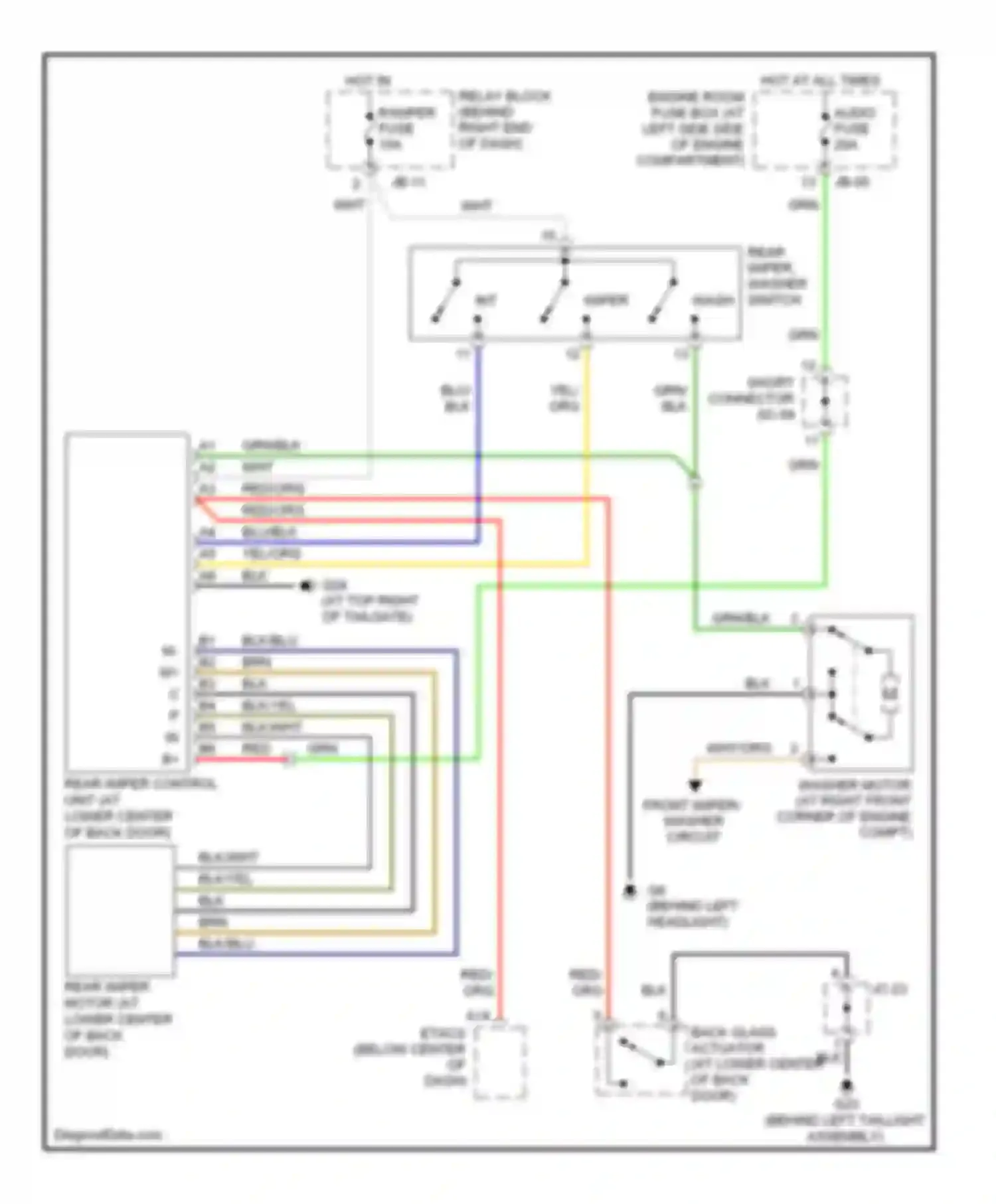 Wiring diagram blk/wht for Kia Sorento I (2002-2006)