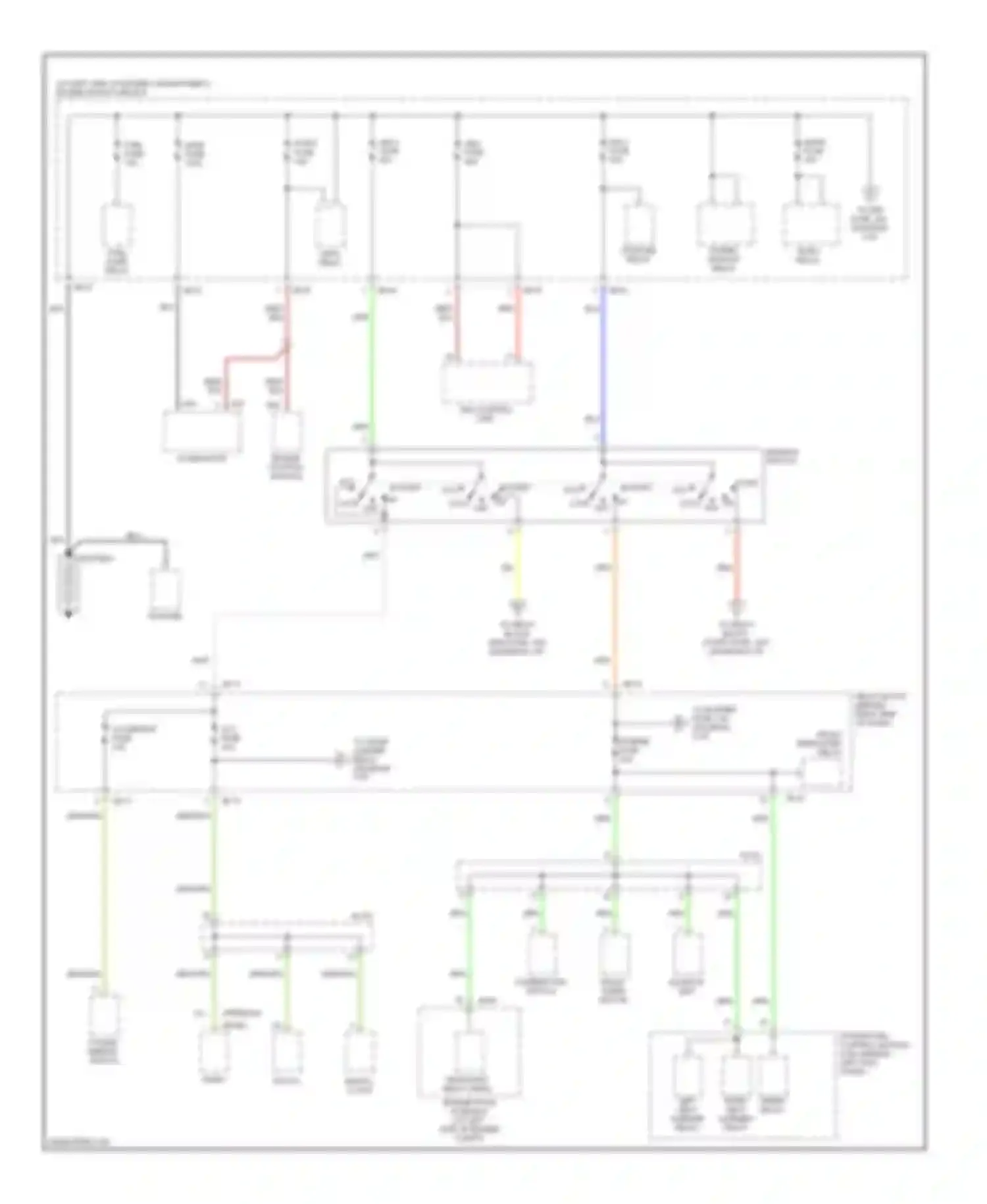 Wiring diagram o/s mirror fuse for Kia Sorento I (2002-2006) (1 of 1)