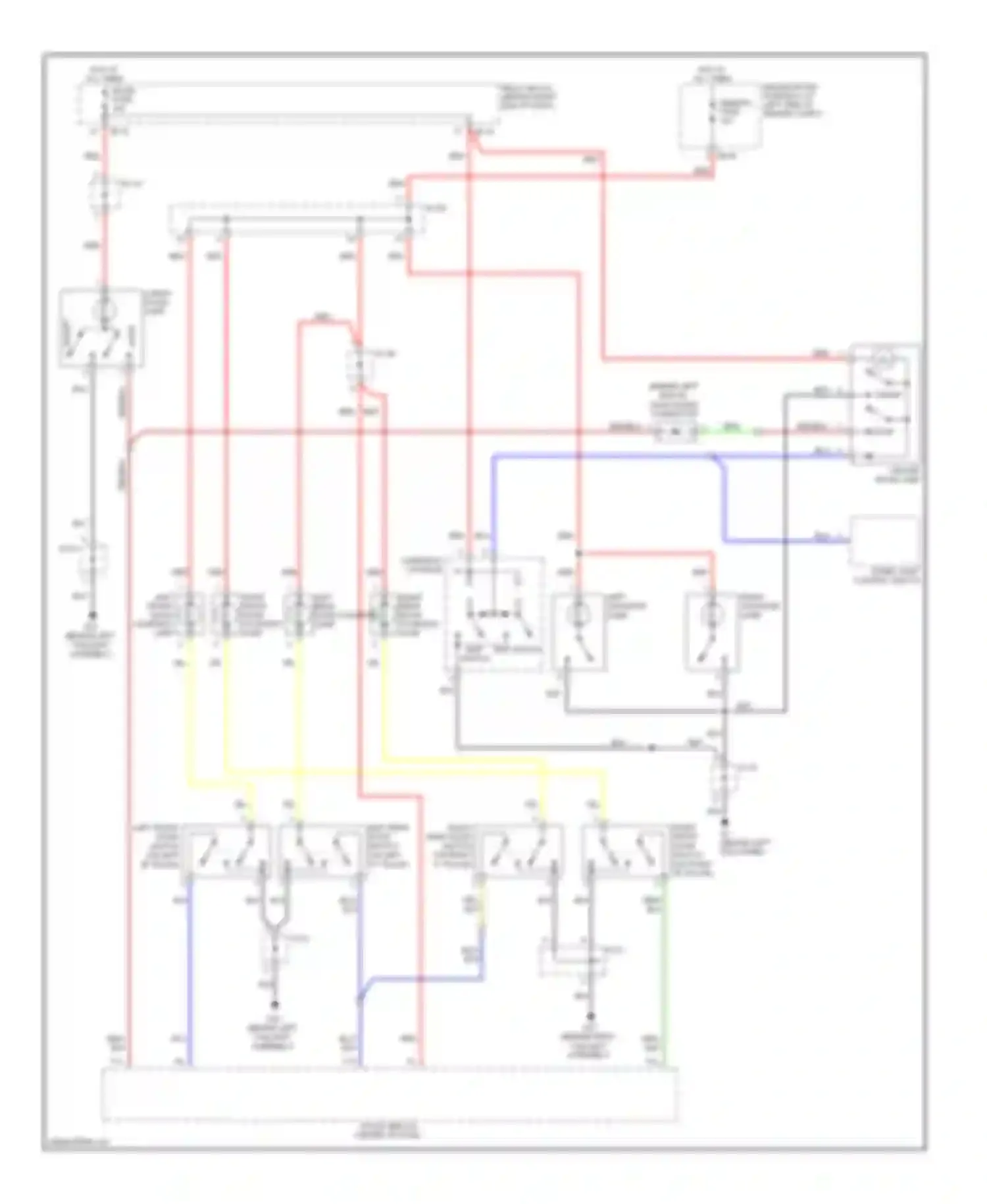 Wiring diagram right sunvisor for Kia Sorento I (2002-2006) (1 of 1)