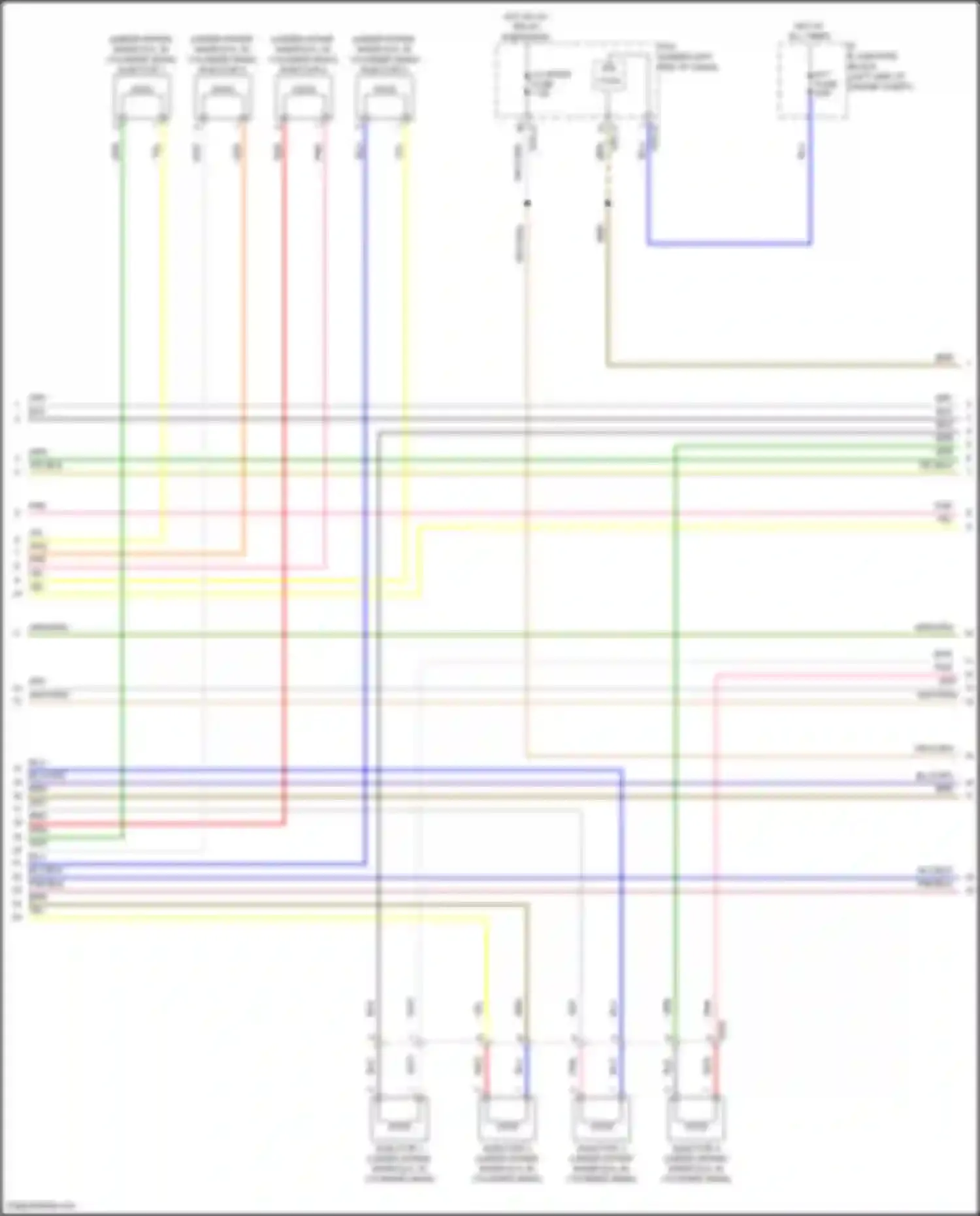 Sorento Kia IV facelift (2023-2024): Wiring diagram engine performance 2.5l turbo, engine controls circuit (7 of 8)