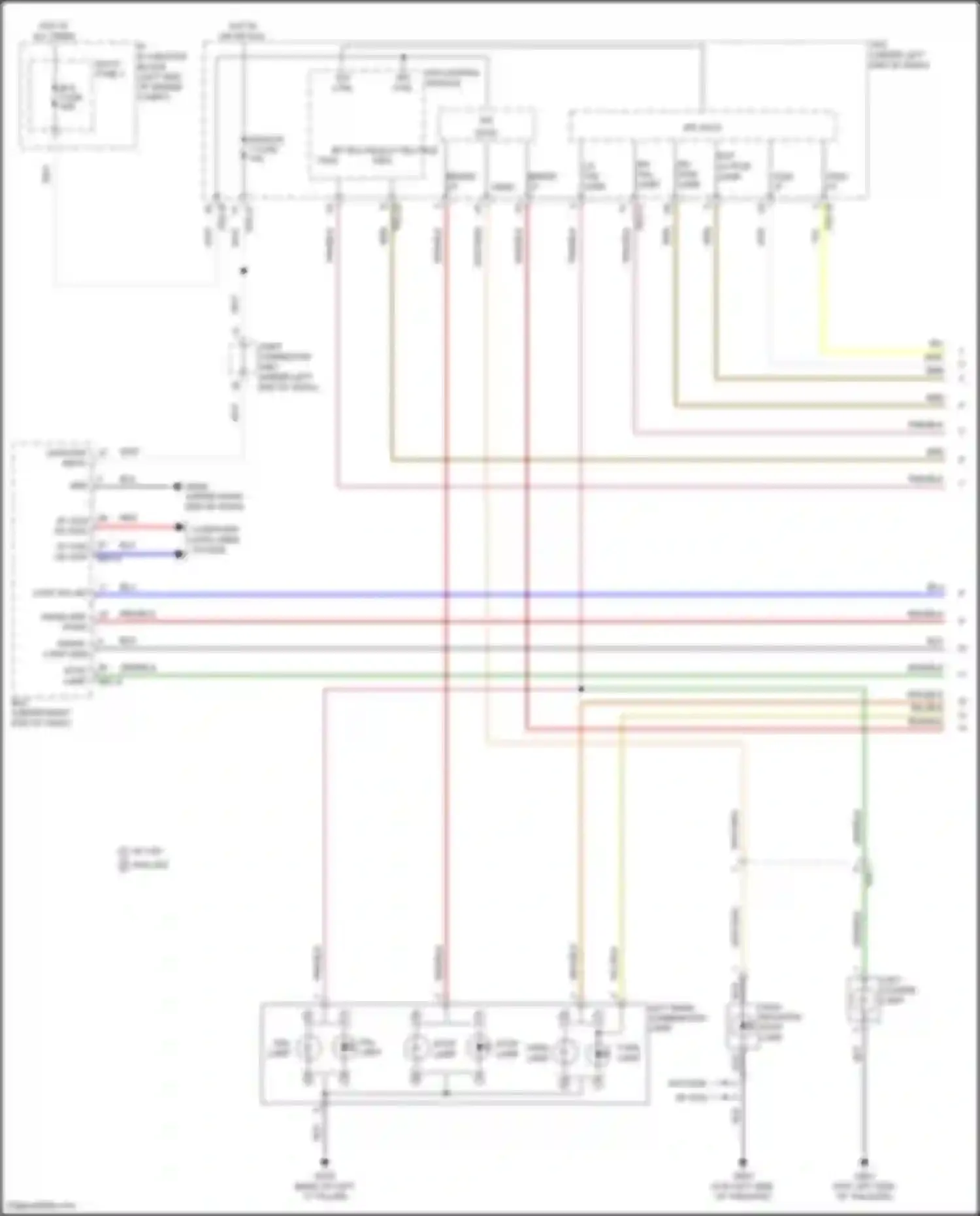 Sorento Kia IV facelift (2023-2024): Exterior lamps circuit, except hybrid (1 of 4)