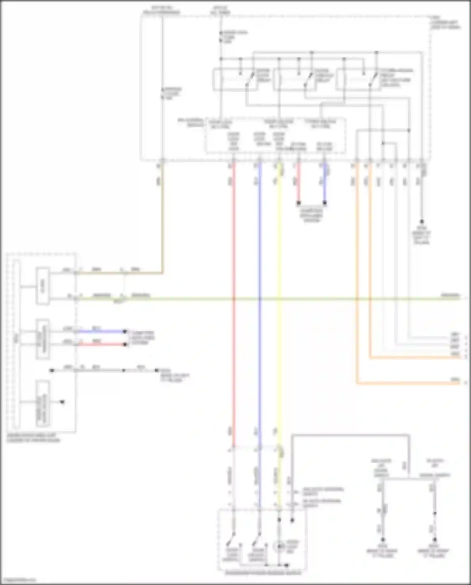 Sorento Kia IV facelift (2023-2024): Power door locks circuit, except hybrid (1 of 4)