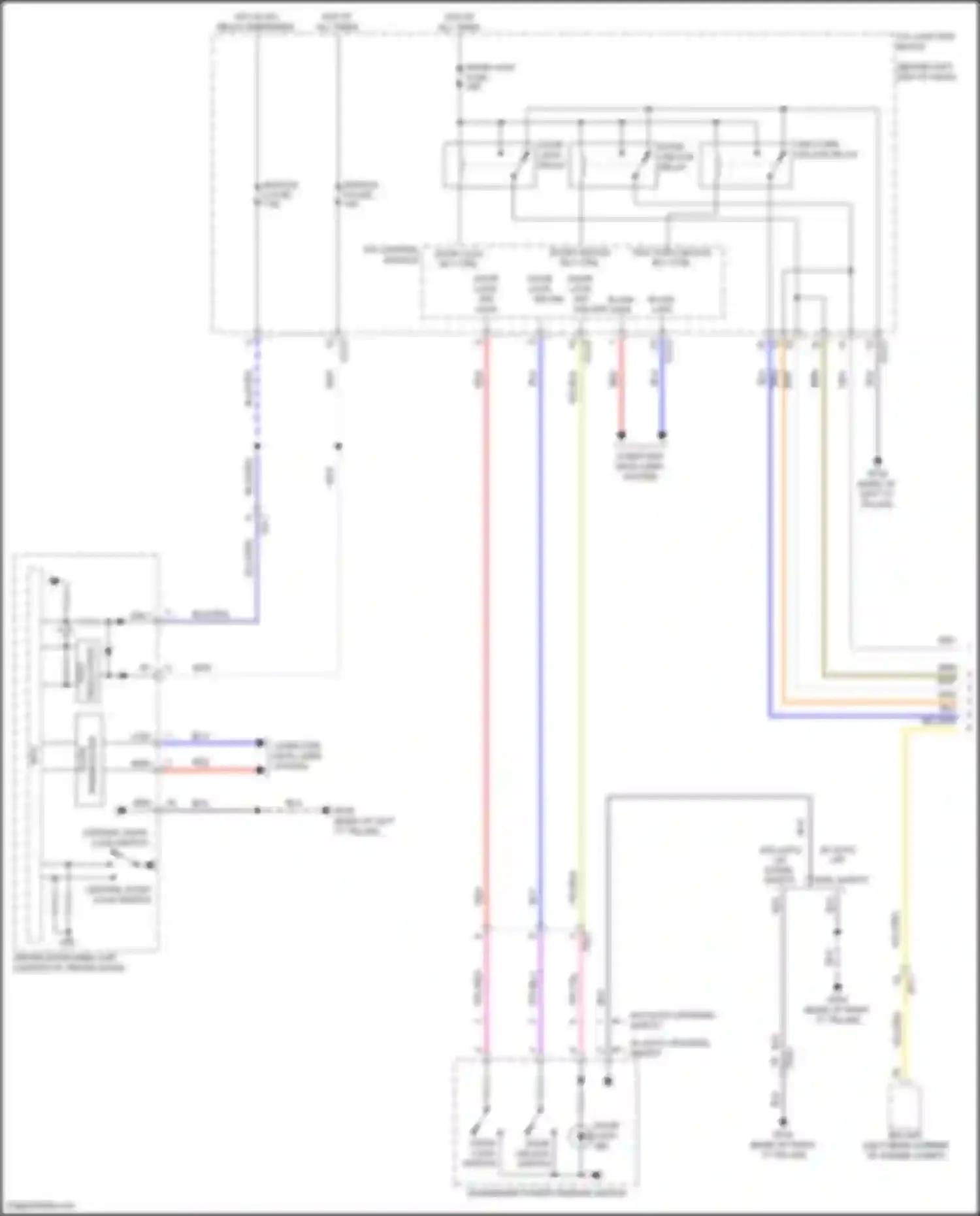 Sorento Kia IV facelift (2023-2024): Power door locks circuit, hybrid (1 of 3)