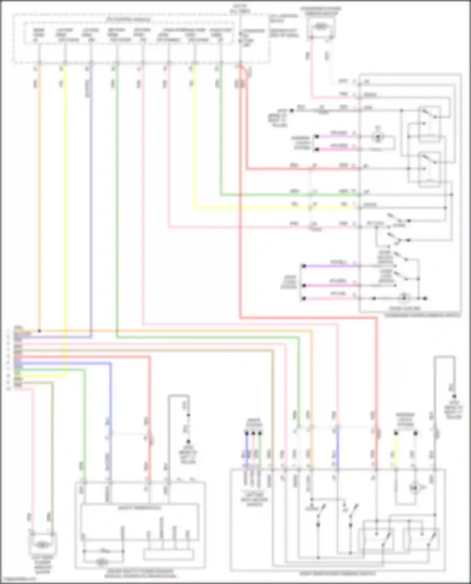 Wiring diagram door locks system for Kia Sorento IV facelift (2023-2024) (5 of 7)