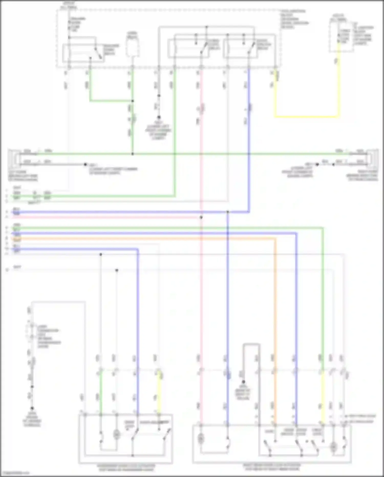Wiring diagram door unlock door lock for Kia Sorento IV facelift (2023-2024) (3 of 6)