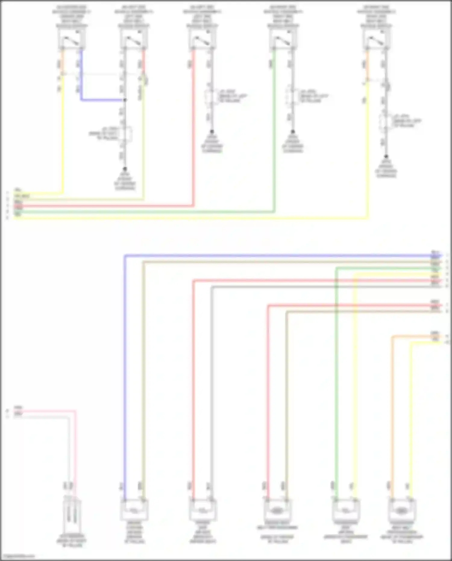 Wiring diagram driver curtain air bag for Kia Sorento IV facelift (2023-2024) (1 of 2)