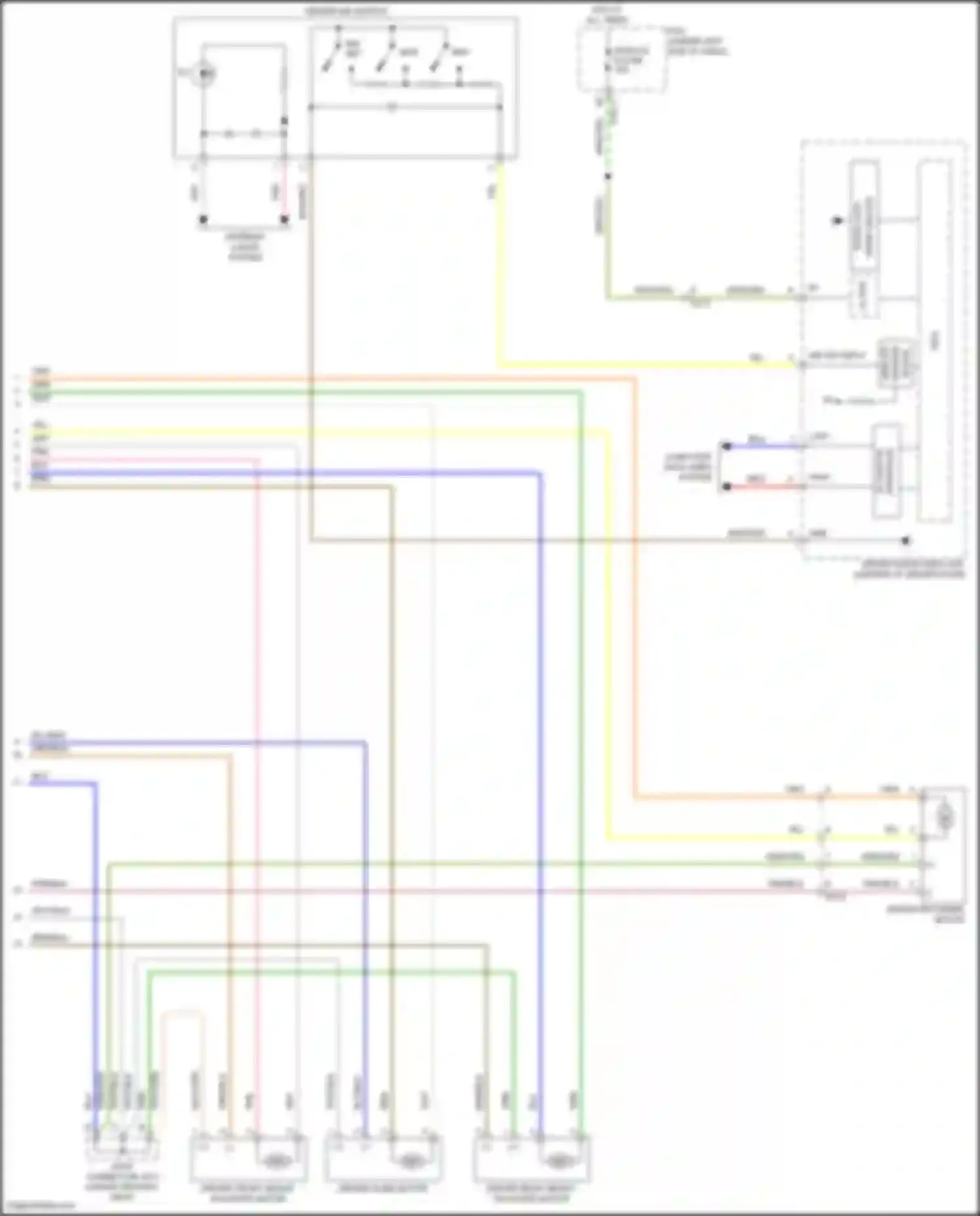 Wiring diagram driver front height adjuster motor for Kia Sorento IV facelift (2023-2024) (5 of 7)