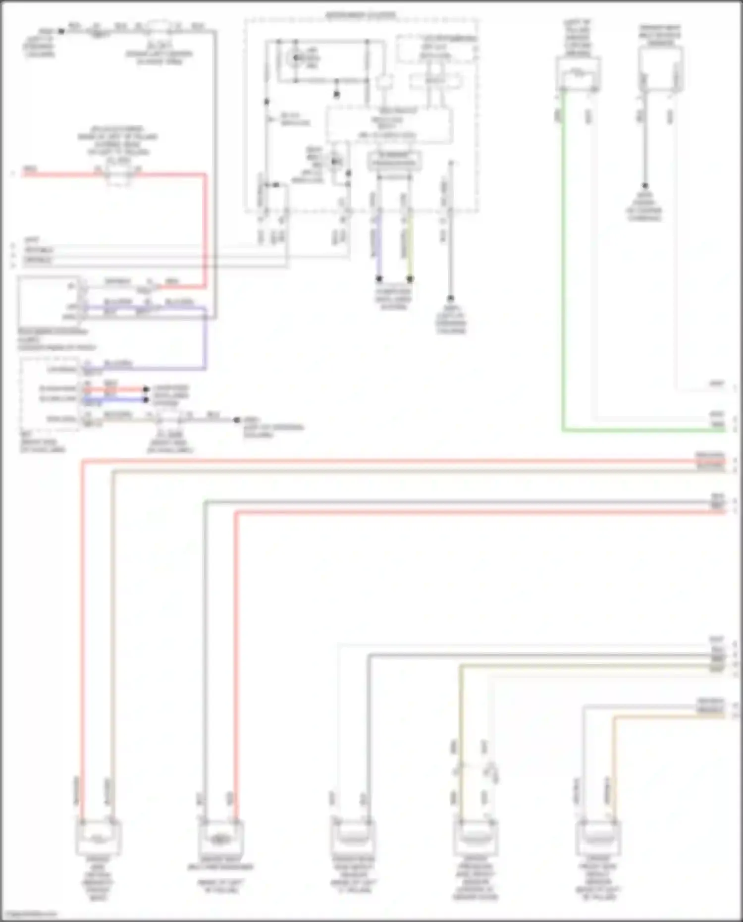 Wiring diagram driver pressure side impact sensor for Kia Sorento IV facelift (2023-2024) (2 of 2)