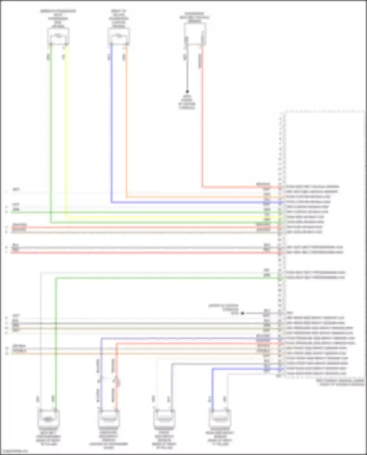 Wiring diagram drv seat belt pretensioner low for Kia Sorento IV facelift (2023-2024) (2 of 2)