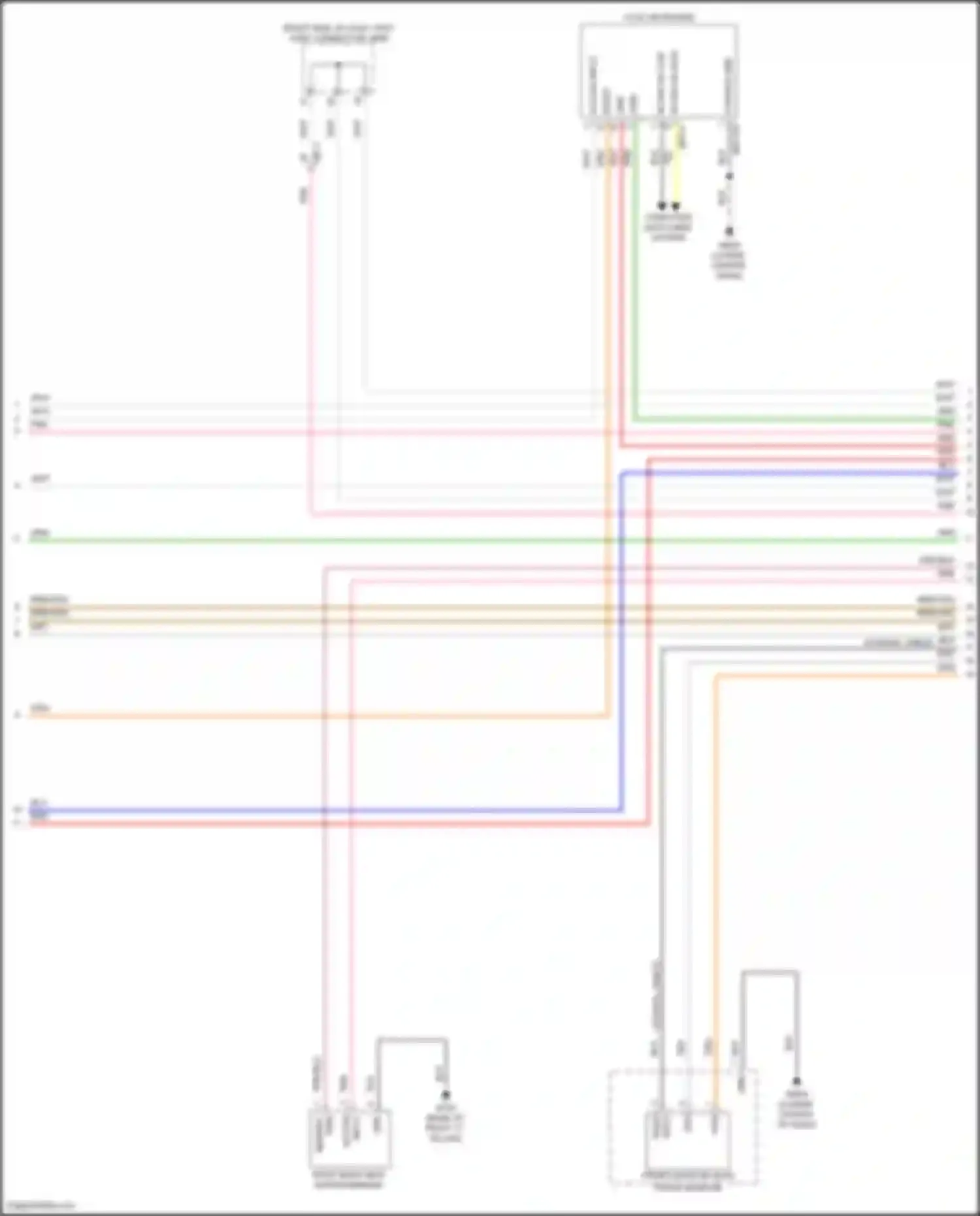 Wiring diagram front monitor for Kia Sorento IV facelift (2023-2024) (2 of 9)