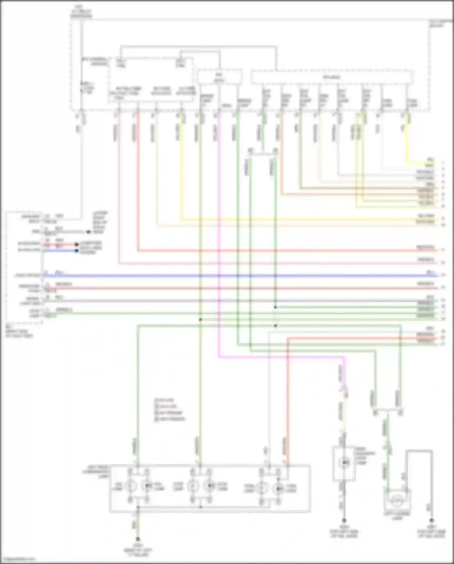 Wiring diagram left license lamp for Kia Sorento IV facelift (2023-2024) (2 of 6)