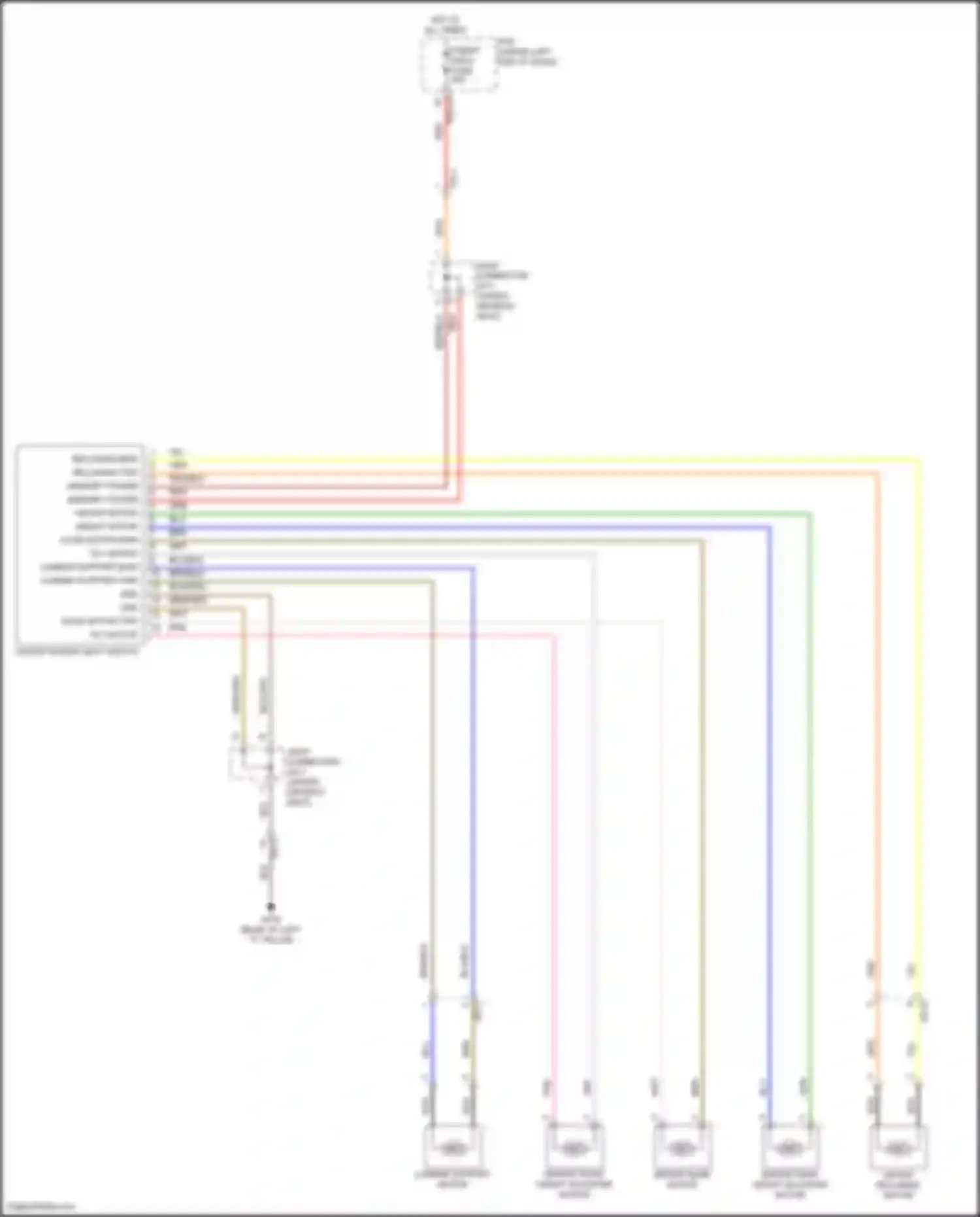 Wiring diagram lumbar support motor for Kia Sorento IV facelift (2023-2024) (1 of 3)