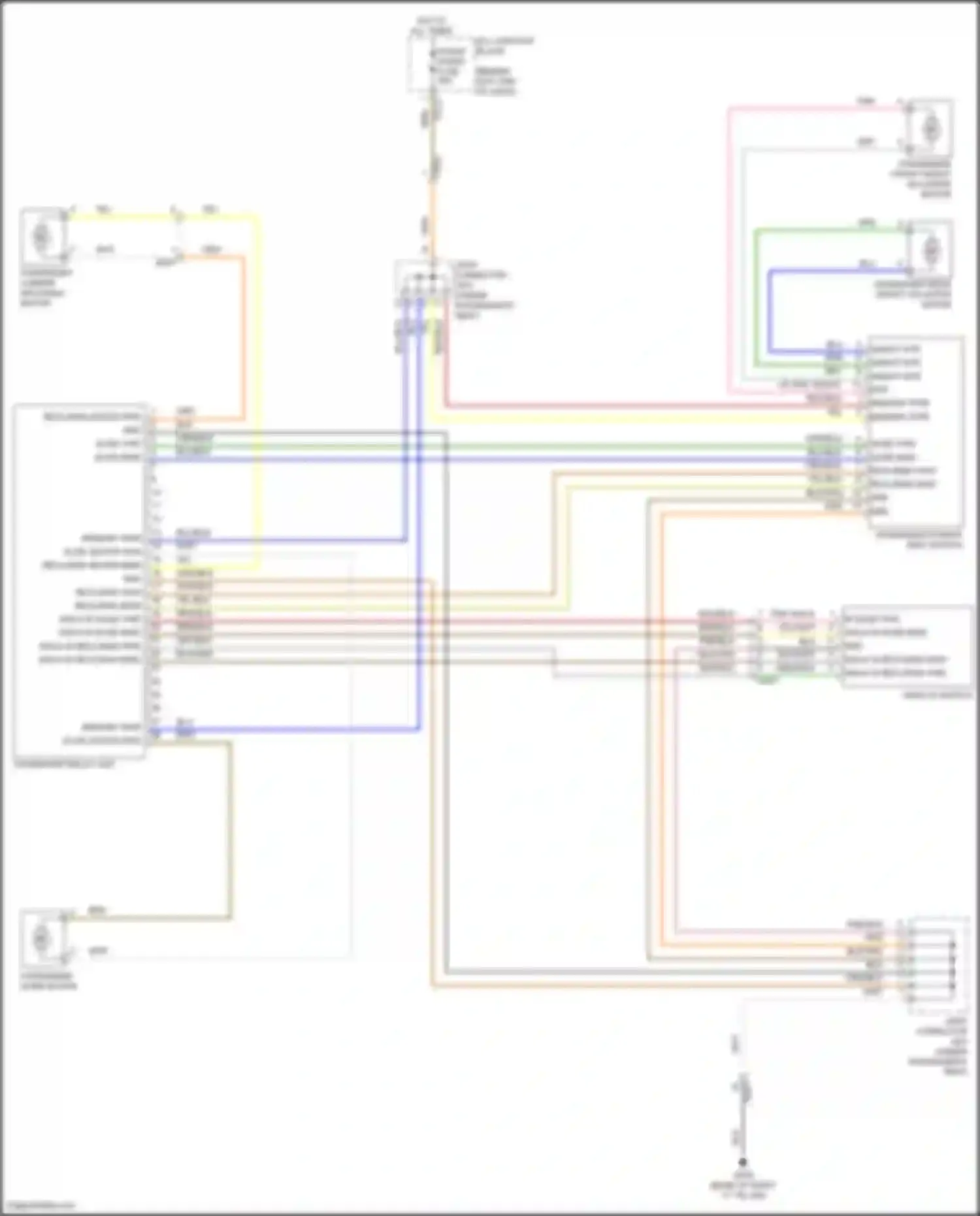 Wiring diagram passenger rear height adjuster motor for Kia Sorento IV facelift (2023-2024) (4 of 6)
