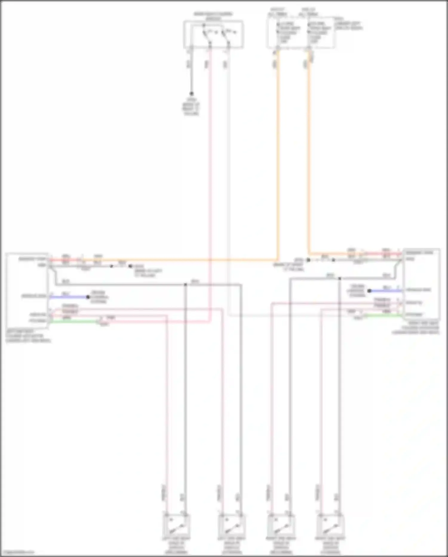 Wiring diagram rear seat folding switch for Kia Sorento IV facelift (2023-2024) (3 of 4)
