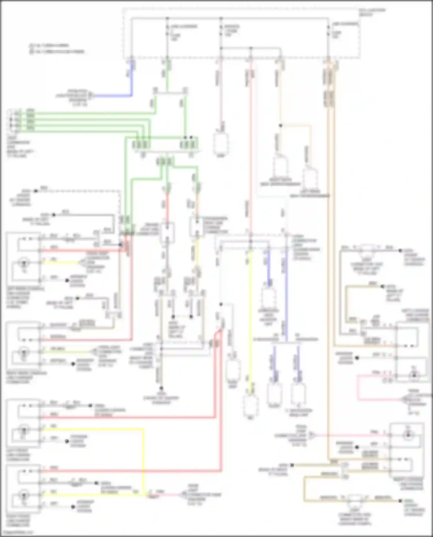 Wiring diagram right rear console usb charger connector for Kia Sorento IV facelift (2023-2024) (1 of 1)