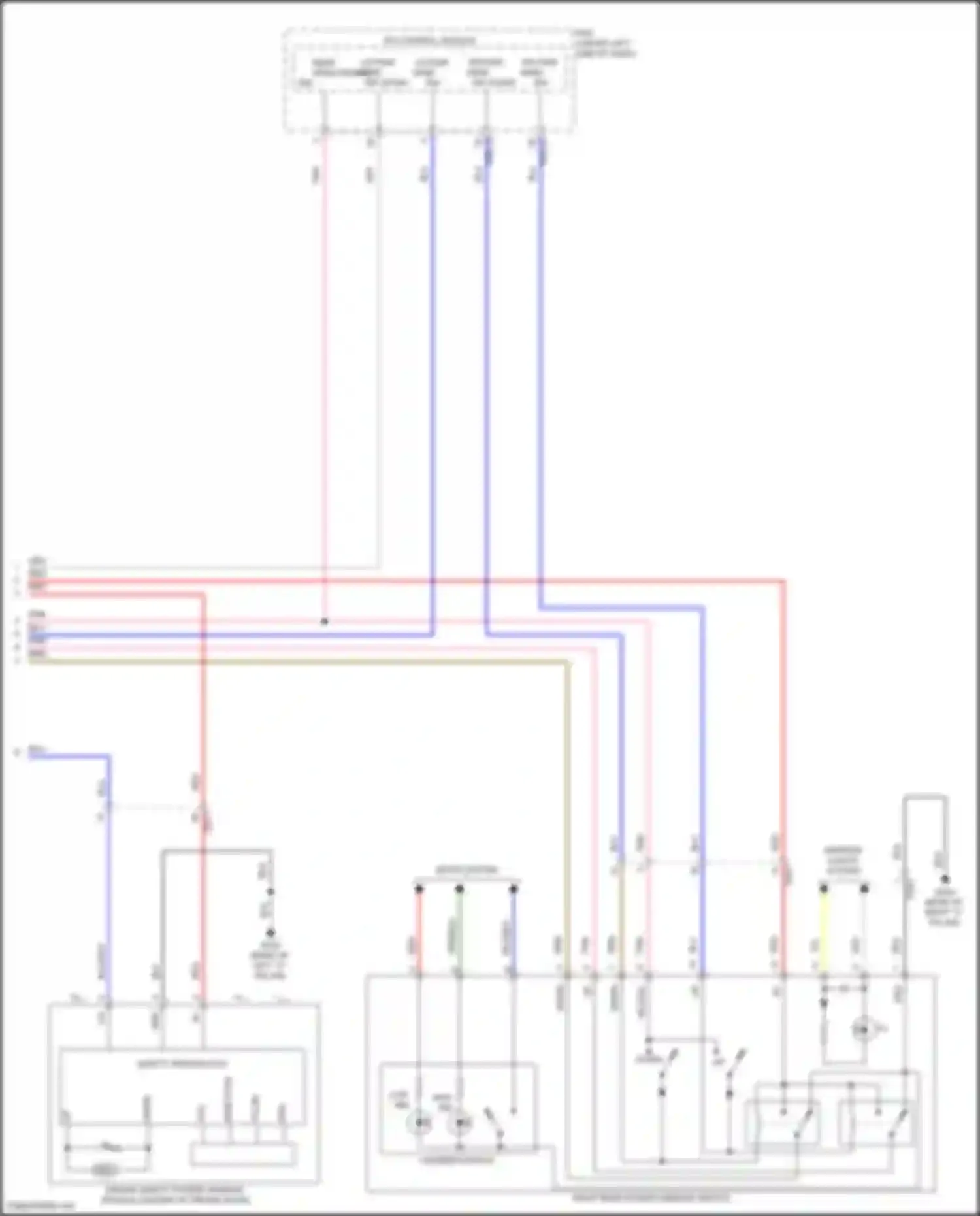 Wiring diagram right rear power window switch for Kia Sorento IV facelift (2023-2024) (6 of 16)