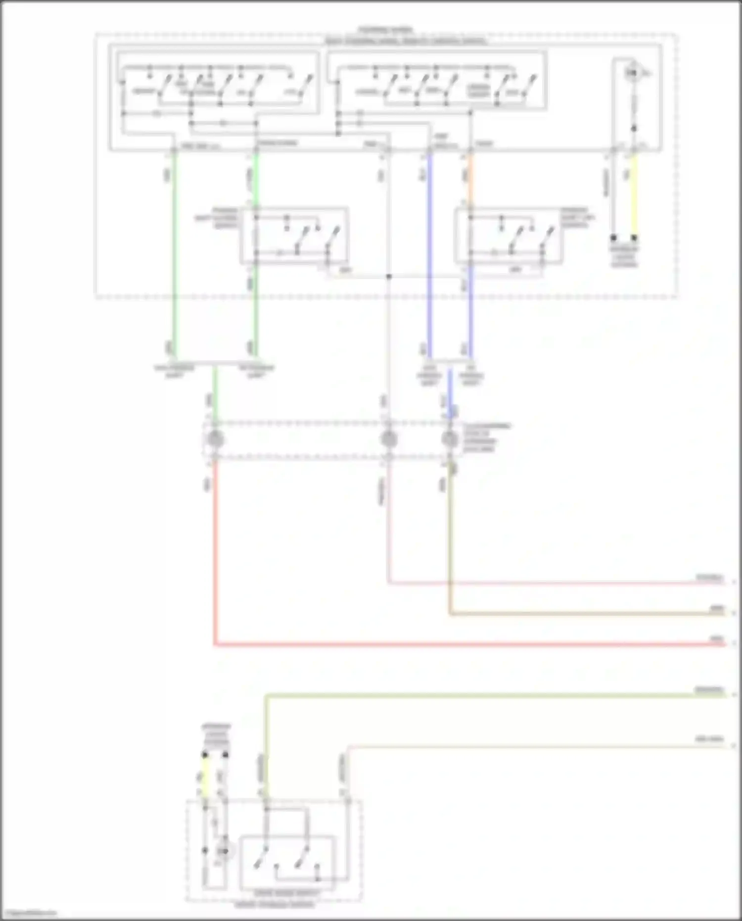 Wiring diagram right steering wheel remote control switch for Kia Sorento IV facelift (2023-2024) (14 of 14)