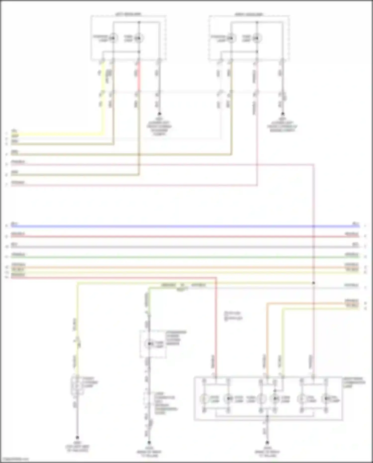 Wiring diagram tail lamp for Kia Sorento IV facelift (2023-2024) (2 of 5)