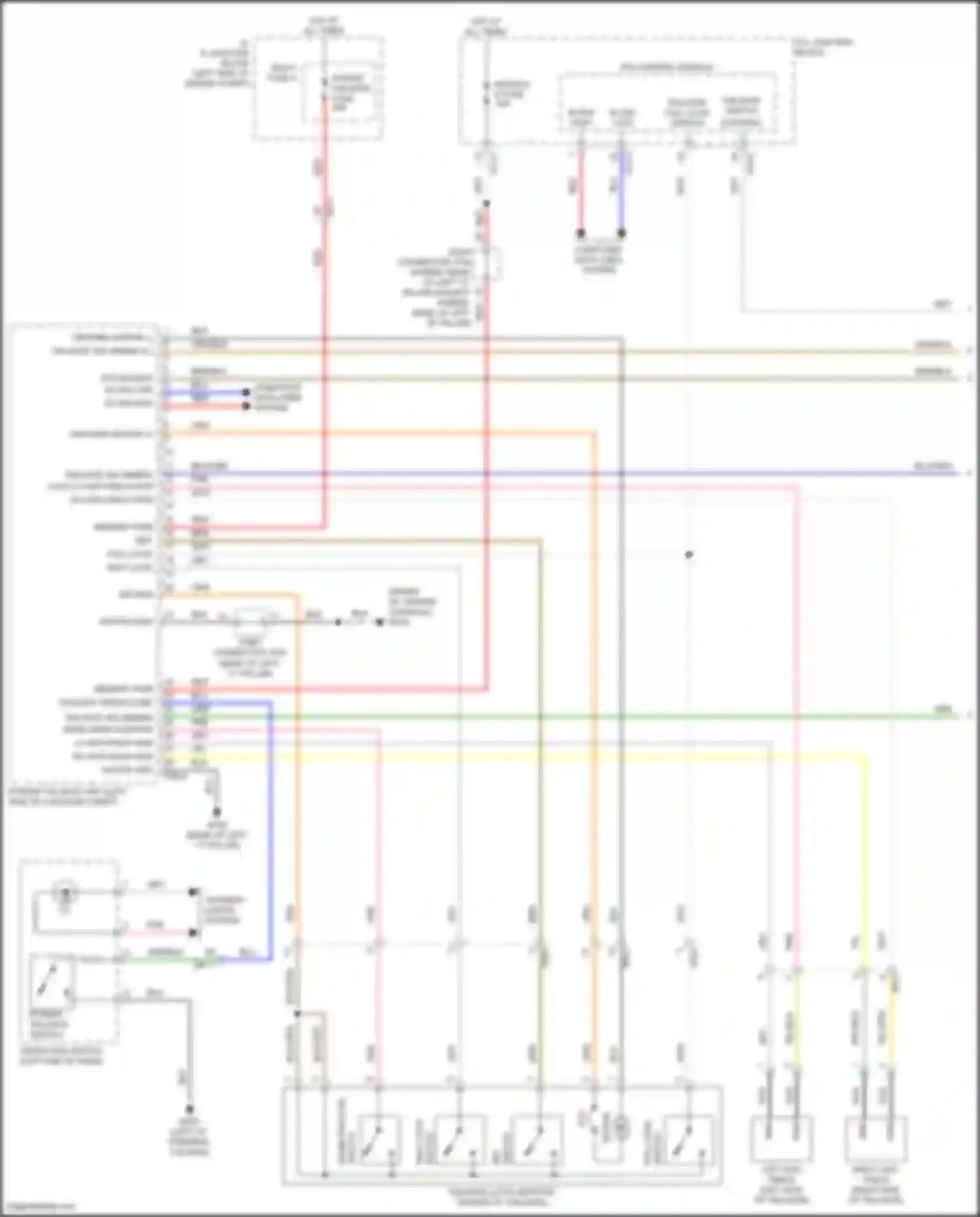 Wiring diagram tailgate open/close sw for Kia Sorento IV facelift (2023-2024) (1 of 2)