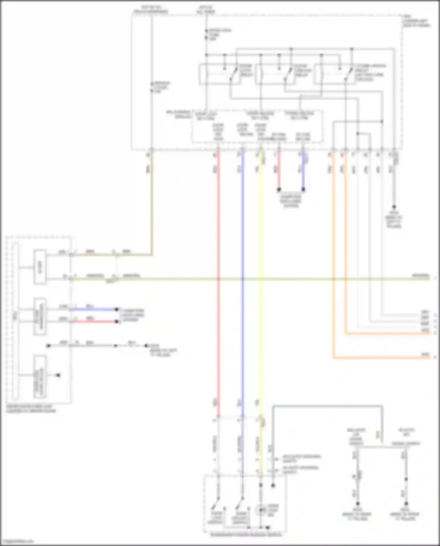 Wiring diagram w/ auto up down, safety for Kia Sorento IV facelift (2023-2024) (1 of 7)