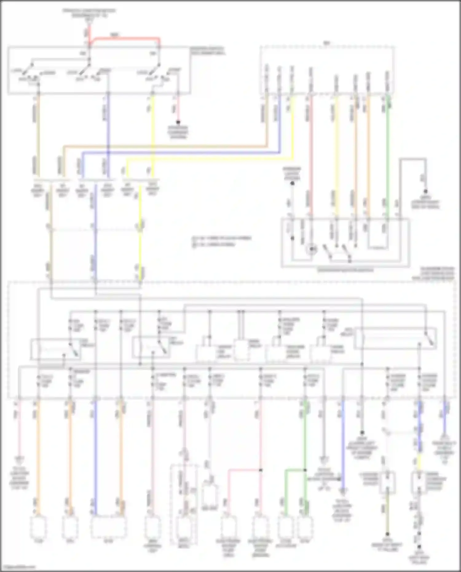 Wiring diagram w/o smart key for Kia Sorento IV facelift (2023-2024) (2 of 3)
