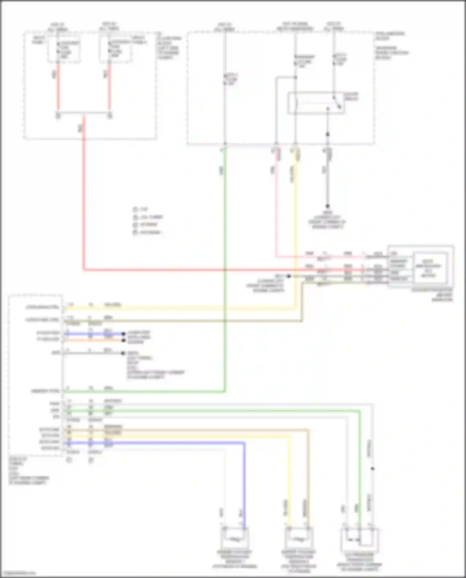 Sorento Kia IV (2020-2024): Cooling fan circuit, except hybrid