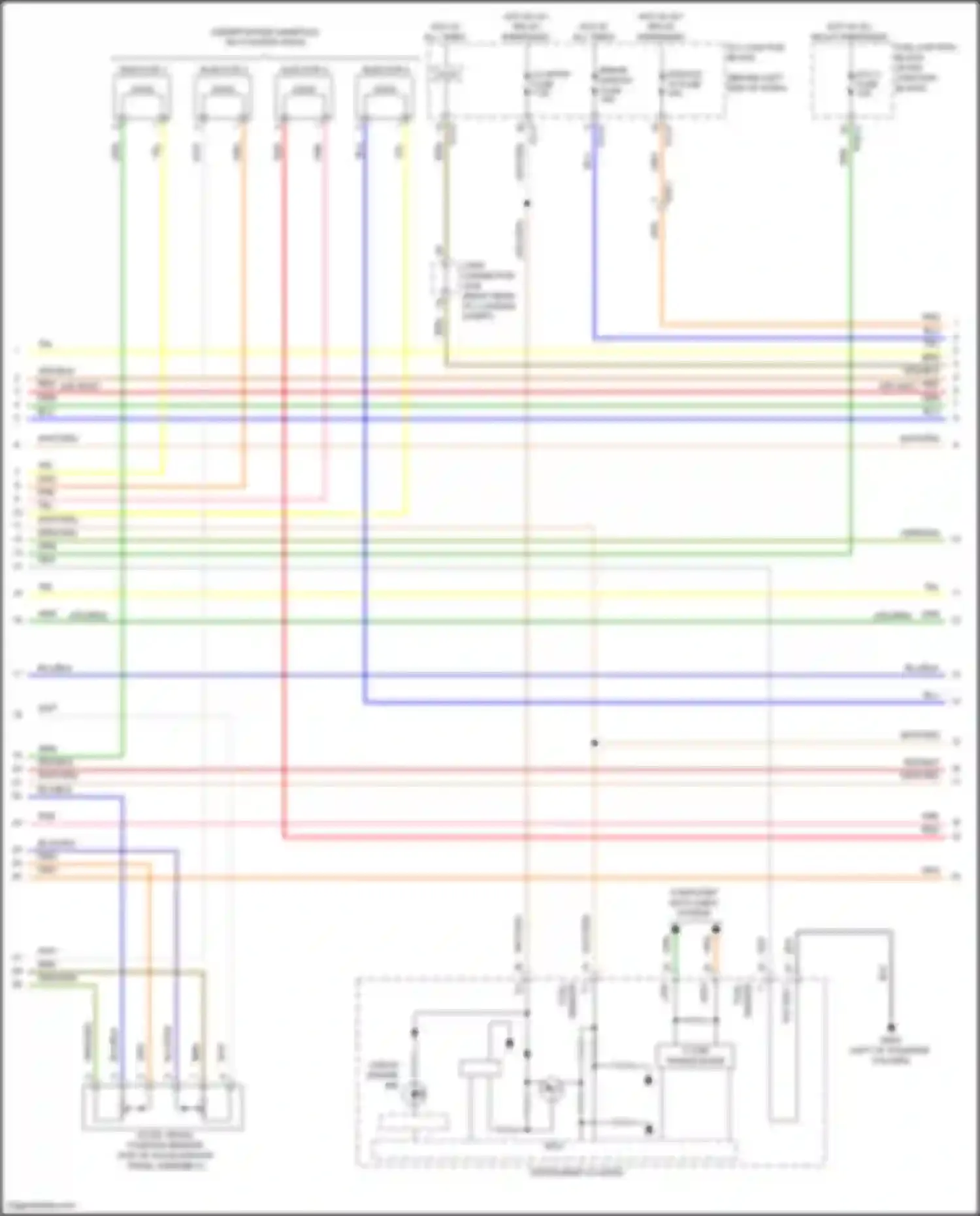Sorento Kia IV (2020-2024): Wiring diagram engine performance 2.5l, engine controls circuit (7 of 8)
