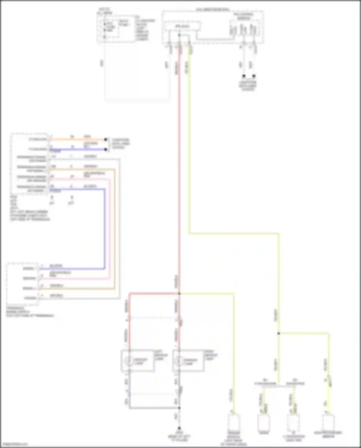 Sorento Kia IV (2020-2024): Backup lamps circuit, except hybrid