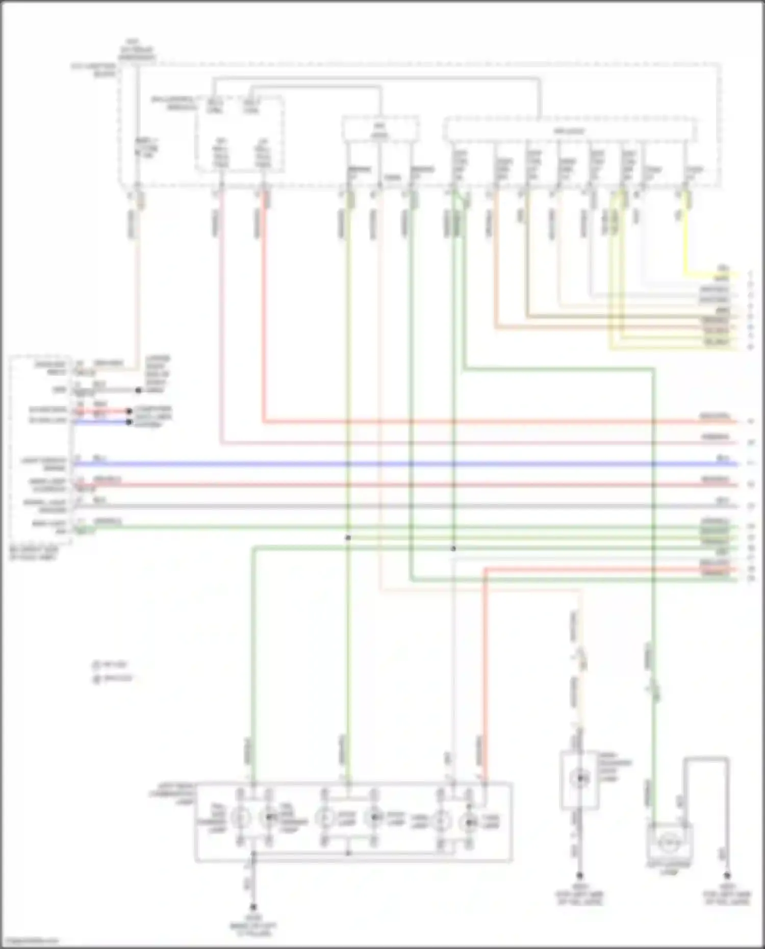 Sorento Kia IV (2020-2024): Exterior lamps circuit, except hybrid (1 of 4)
